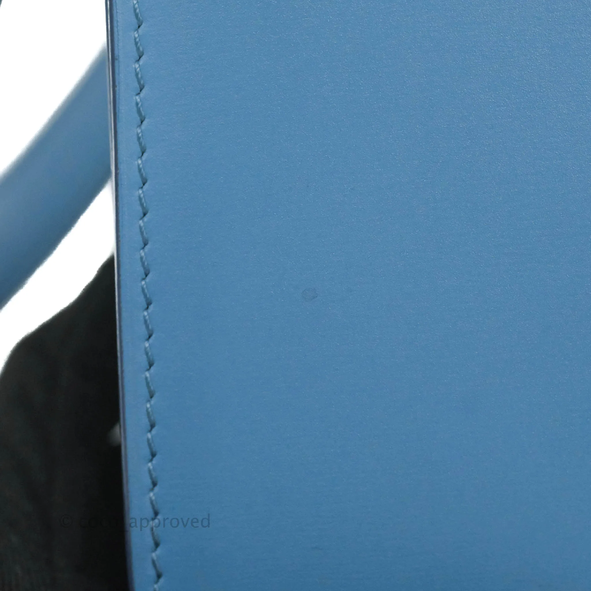 Celine Medium Classic Box Flap Blue Calfskin Silver Hardware