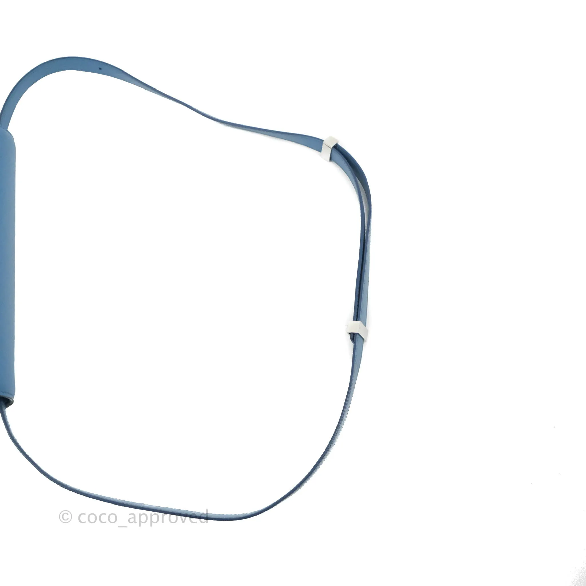 Celine Medium Classic Box Flap Blue Calfskin Silver Hardware