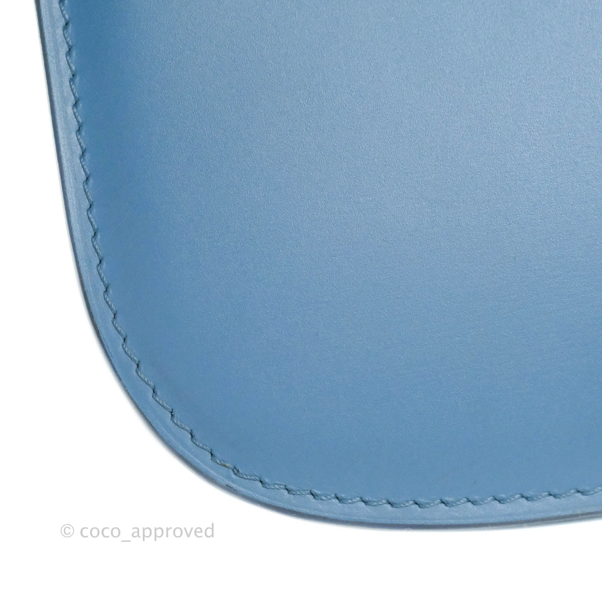 Celine Medium Classic Box Flap Blue Calfskin Silver Hardware