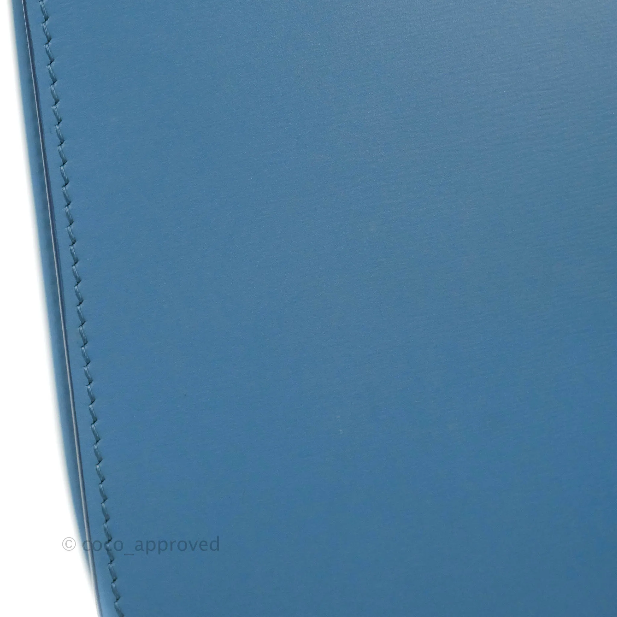 Celine Medium Classic Box Flap Blue Calfskin Silver Hardware