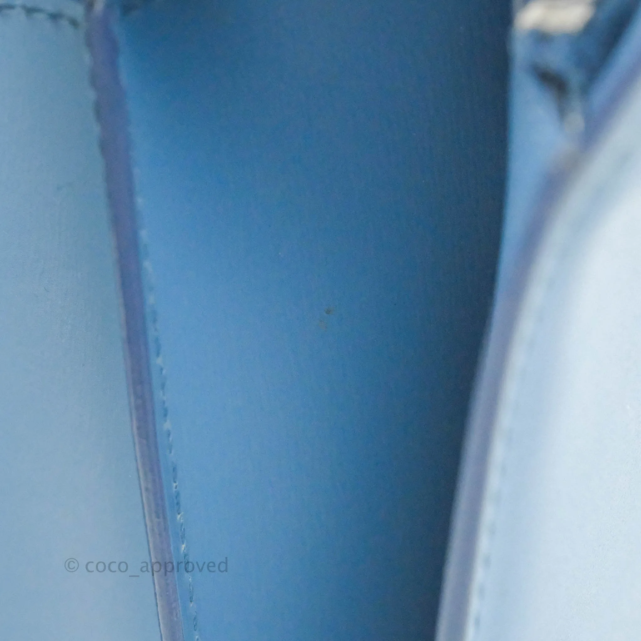 Celine Medium Classic Box Flap Blue Calfskin Silver Hardware