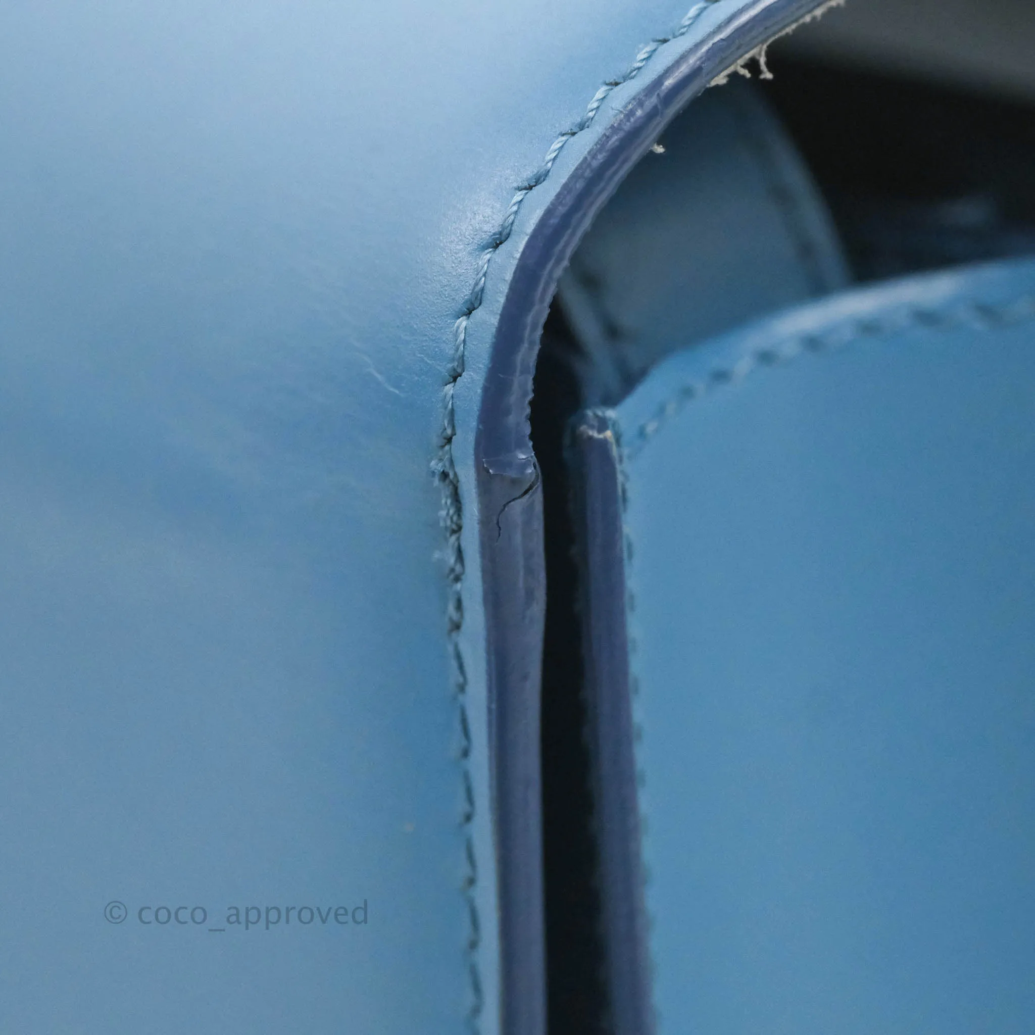 Celine Medium Classic Box Flap Blue Calfskin Silver Hardware