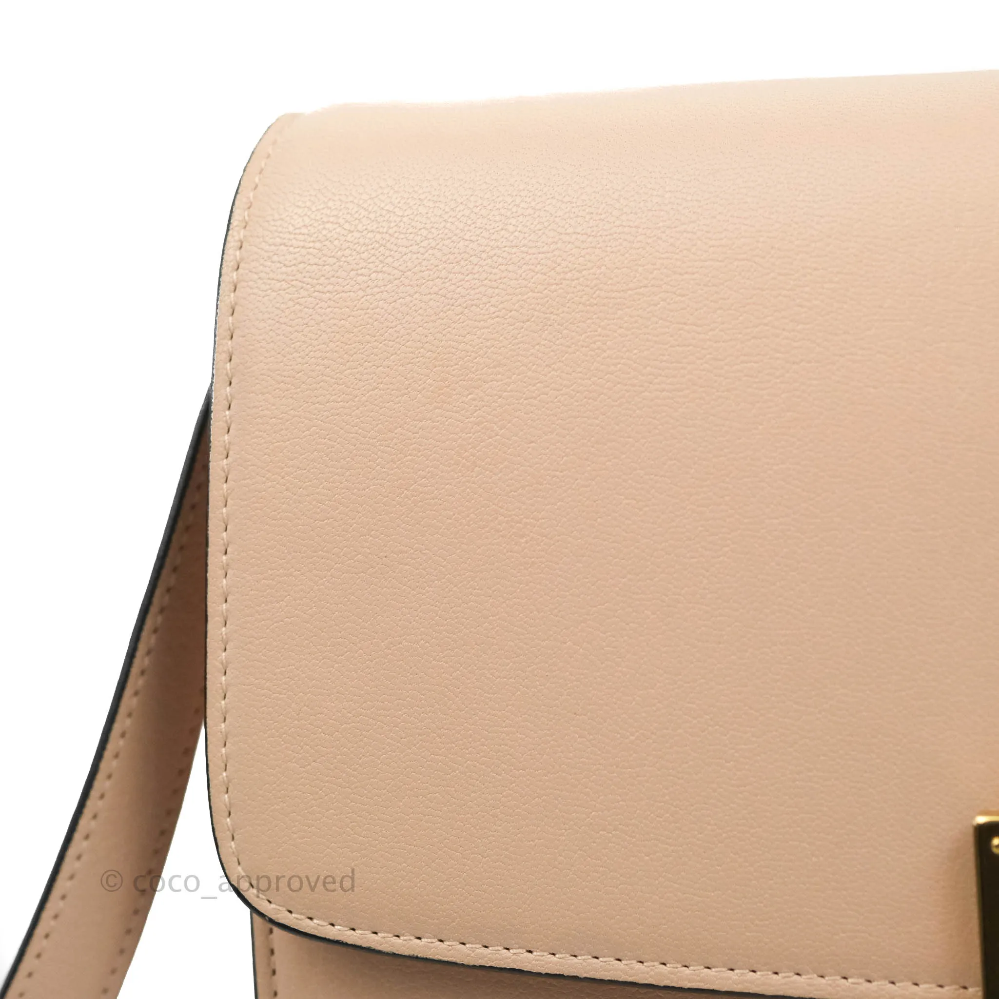 Celine Medium Classic Box Flap Blush Goatskin