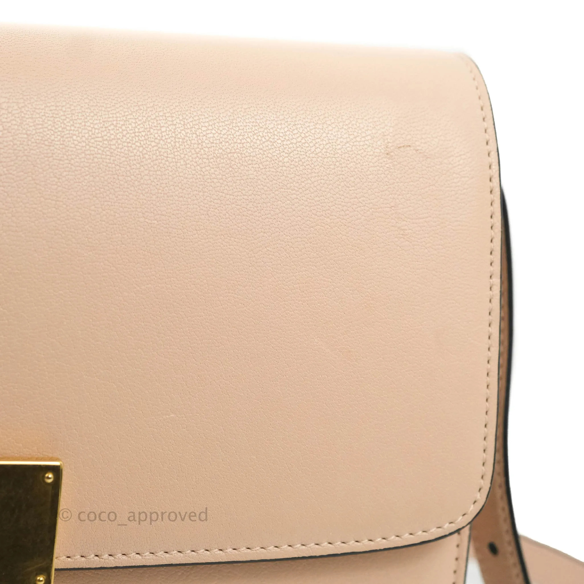 Celine Medium Classic Box Flap Blush Goatskin