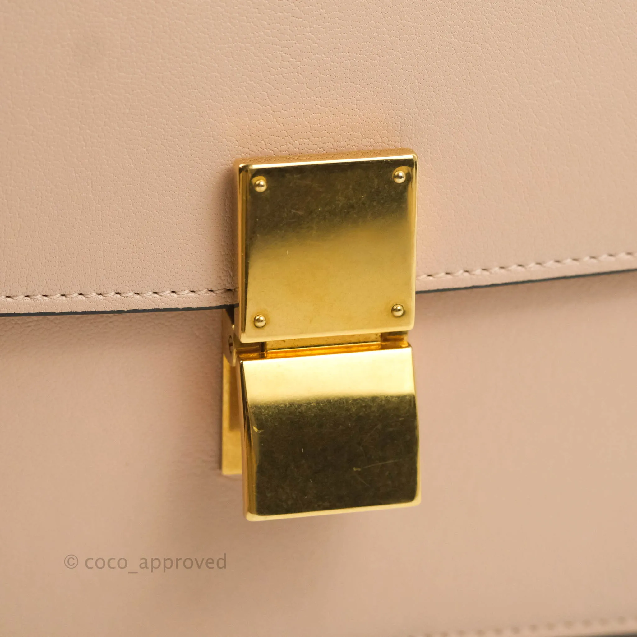 Celine Medium Classic Box Flap Blush Goatskin