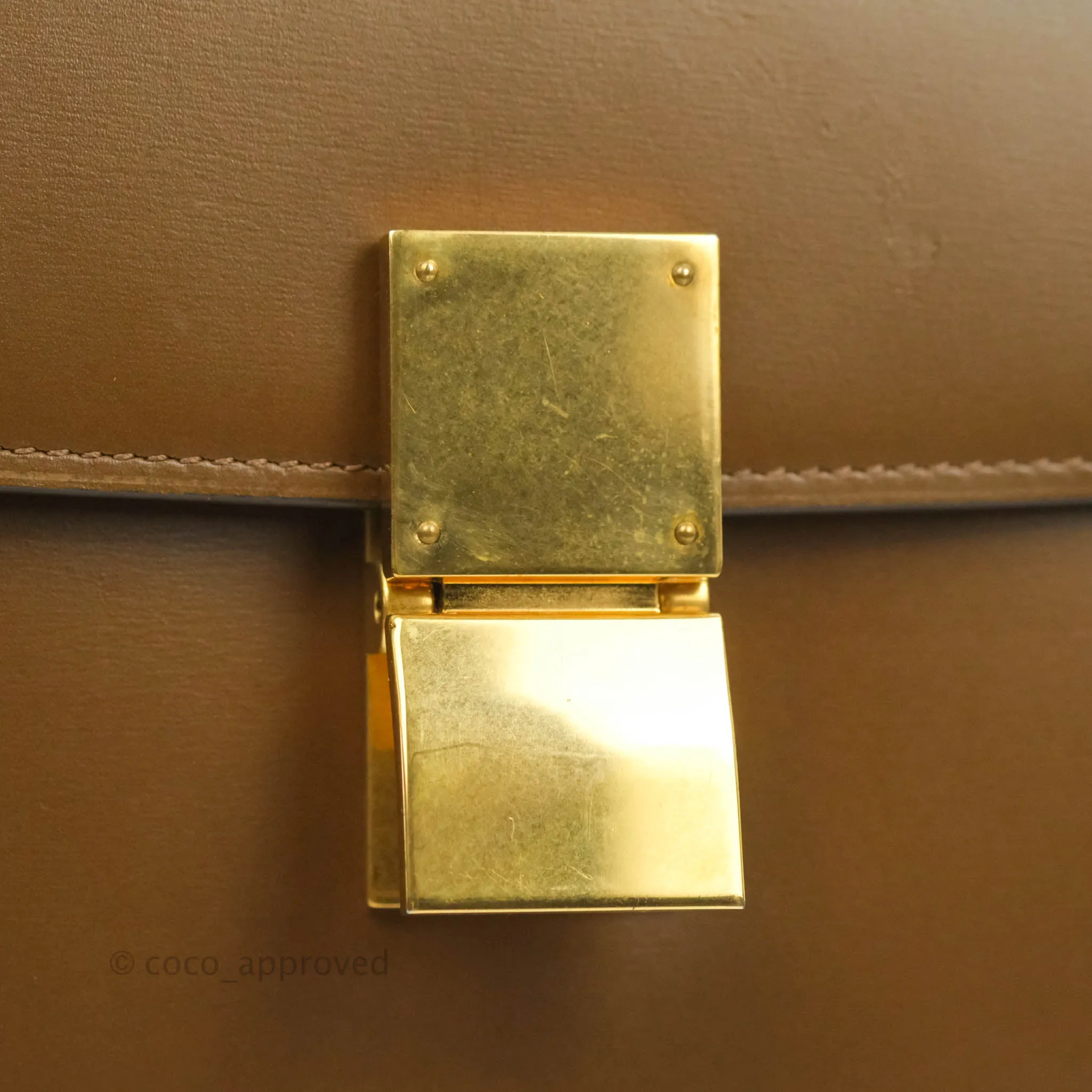 Celine Medium Classic Box Flap Caramel Calfskin