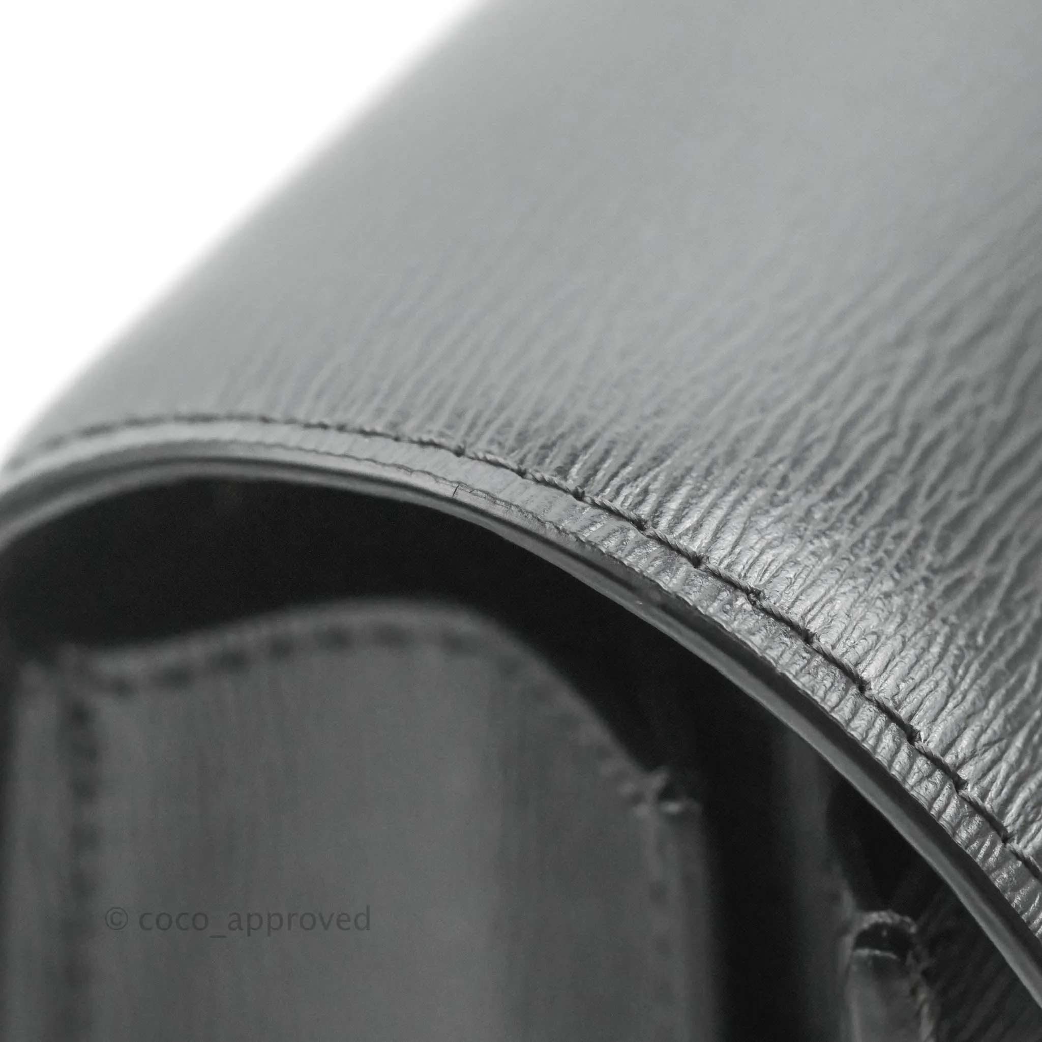 Celine Medium Classic Box Flap Dark Grey Liege Calfskin