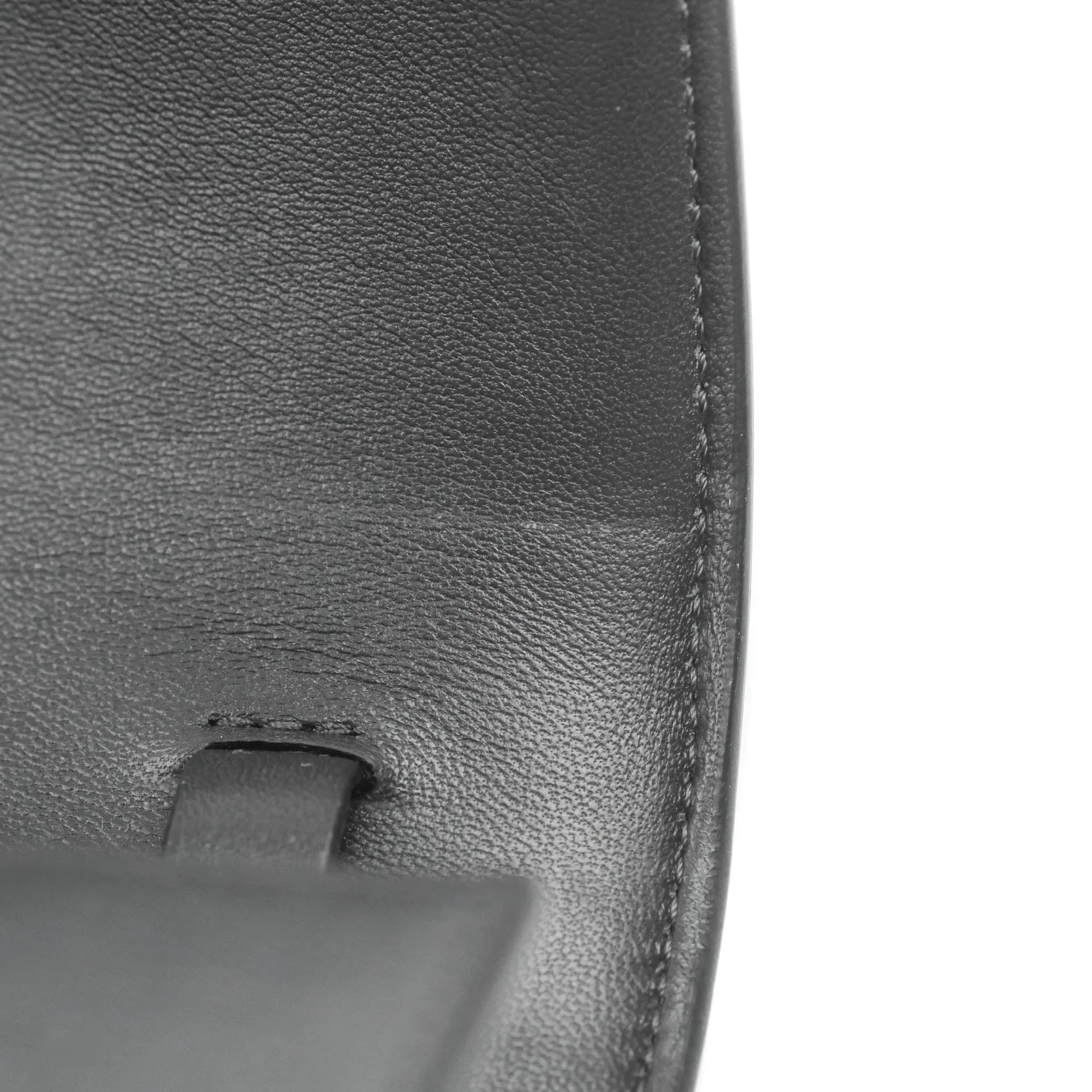 Celine Medium Classic Box Flap Dark Grey Liege Calfskin