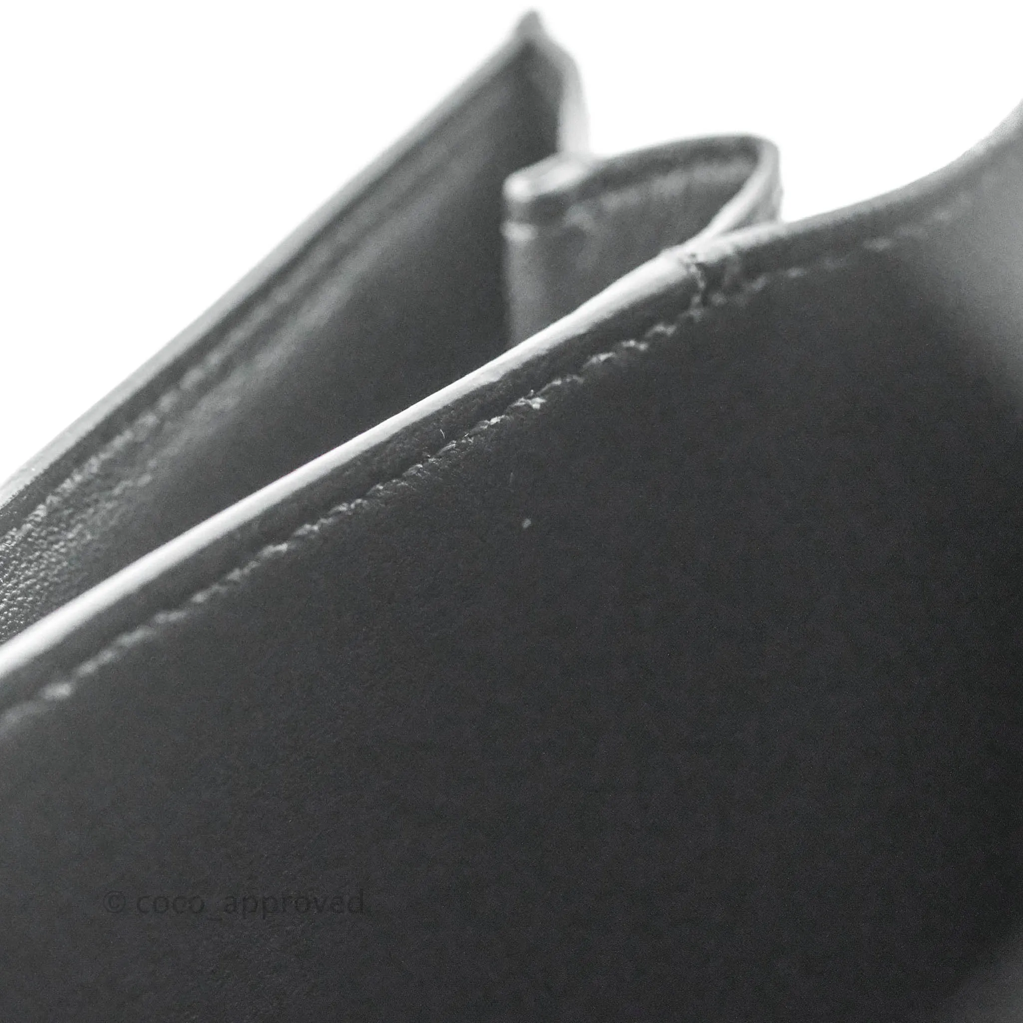 Celine Medium Classic Box Flap Dark Grey Liege Calfskin