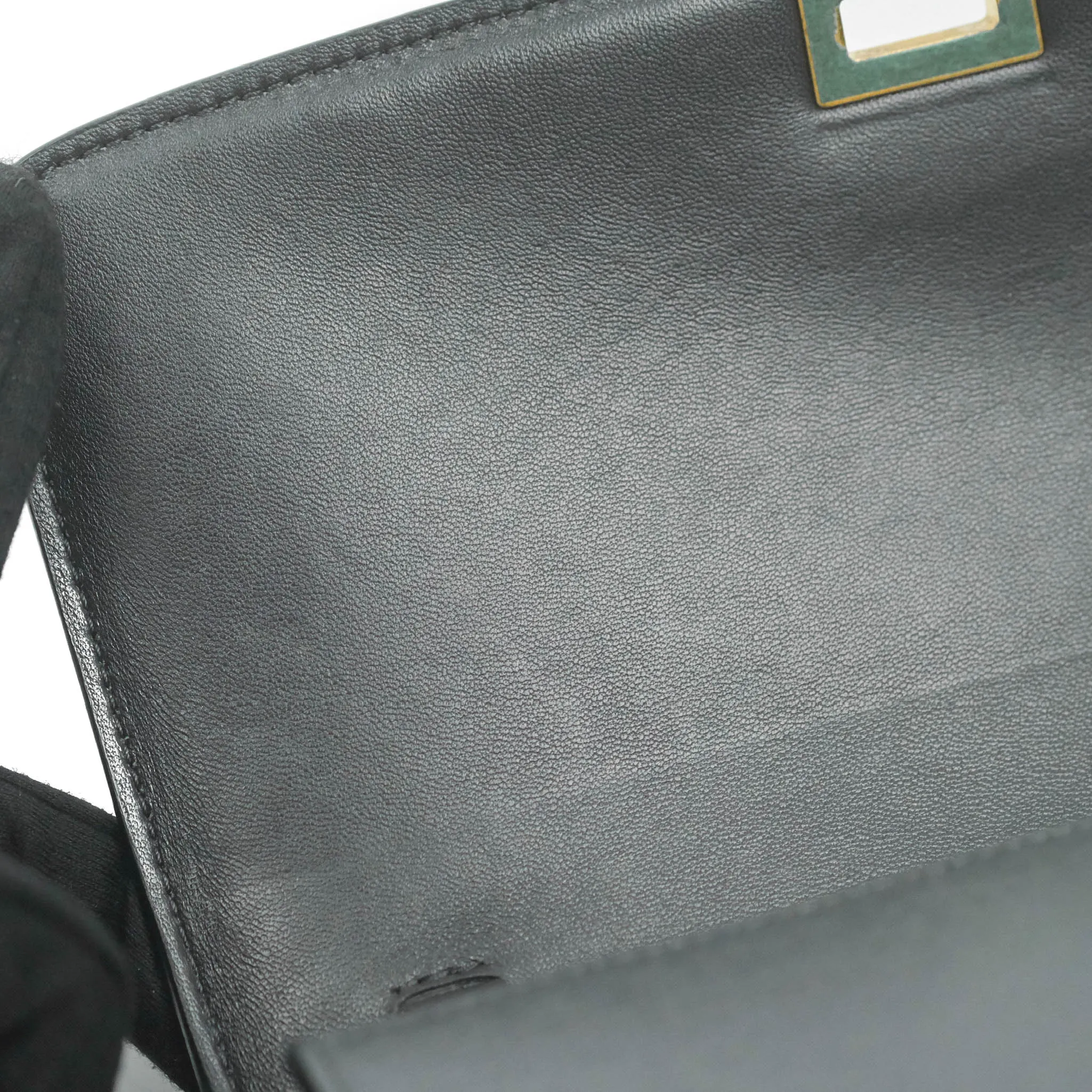 Celine Medium Classic Box Flap Dark Grey Liege Calfskin