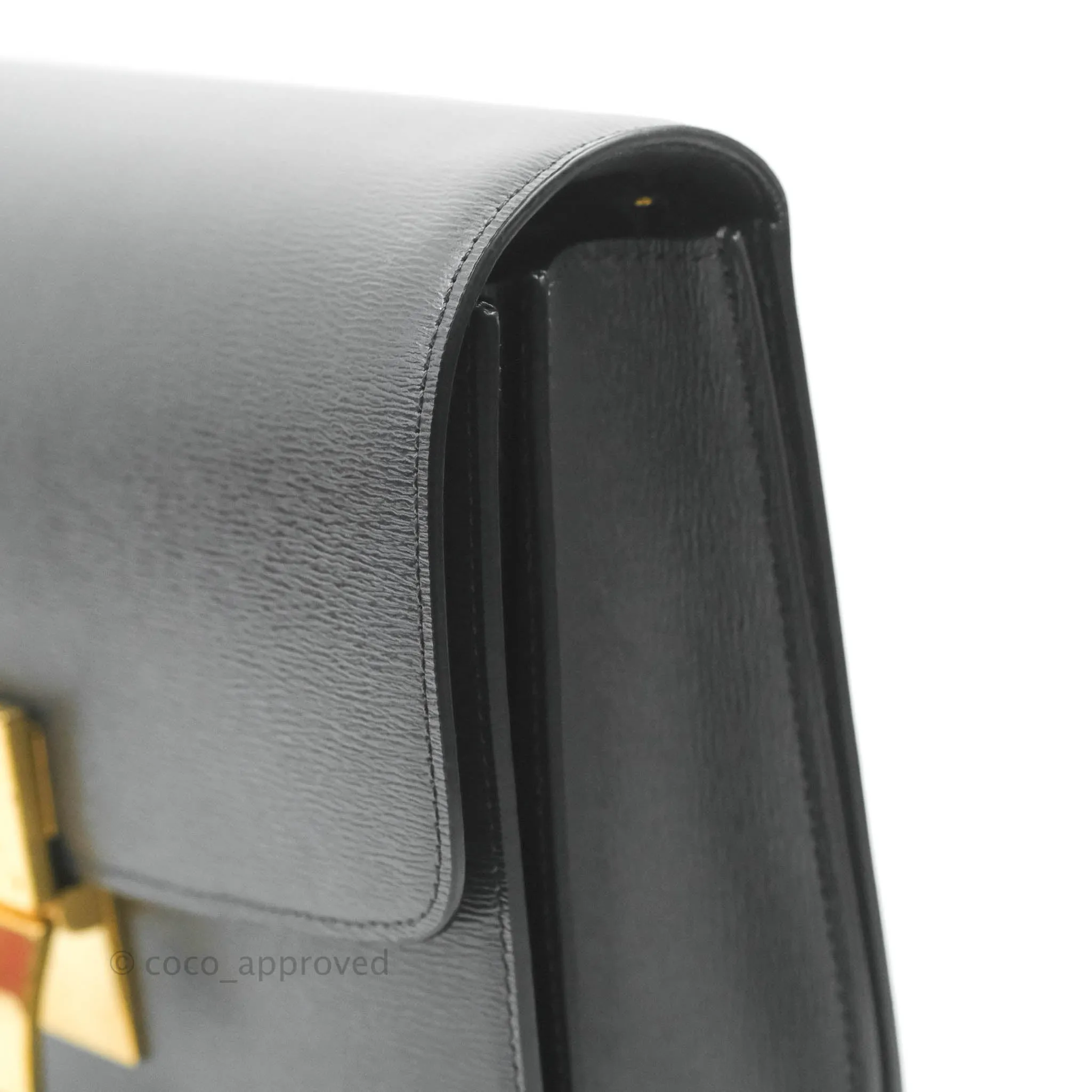 Celine Medium Classic Box Flap Dark Grey Liege Calfskin