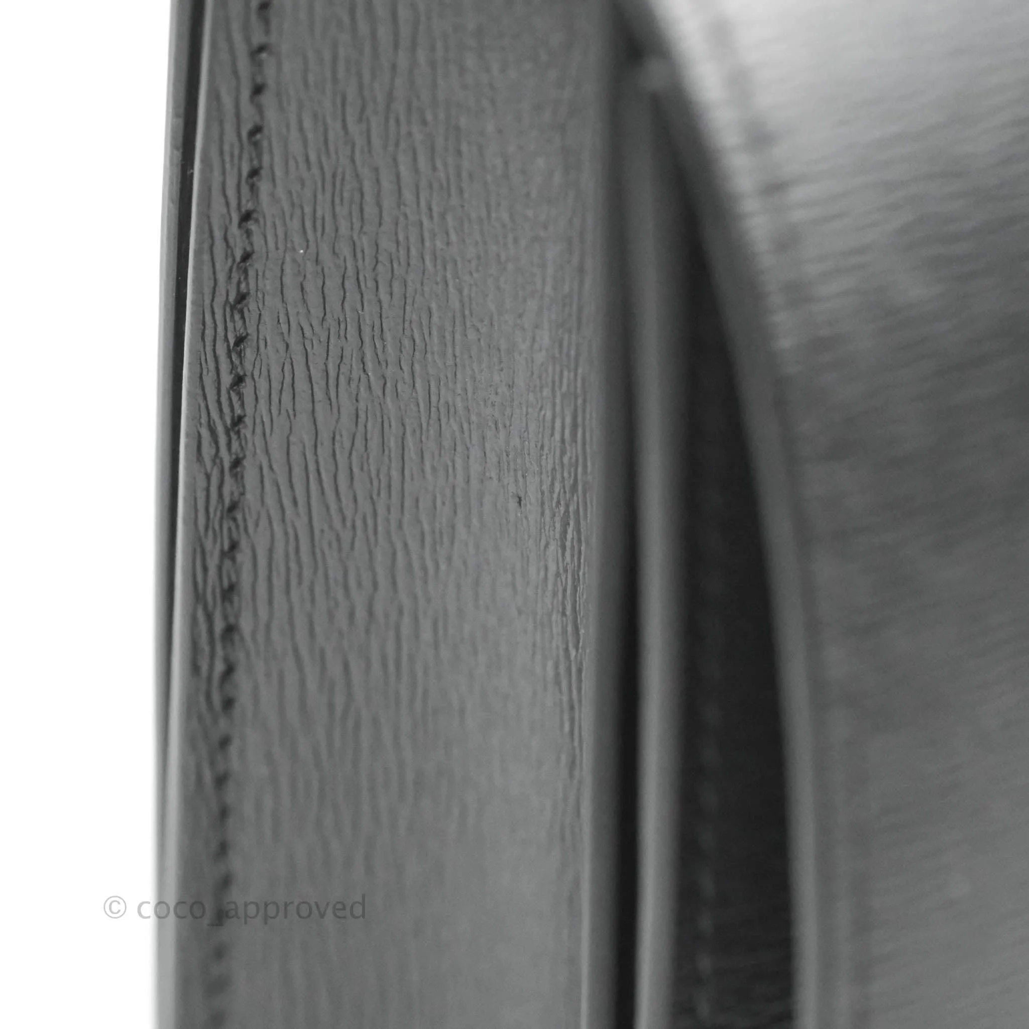 Celine Medium Classic Box Flap Dark Grey Liege Calfskin