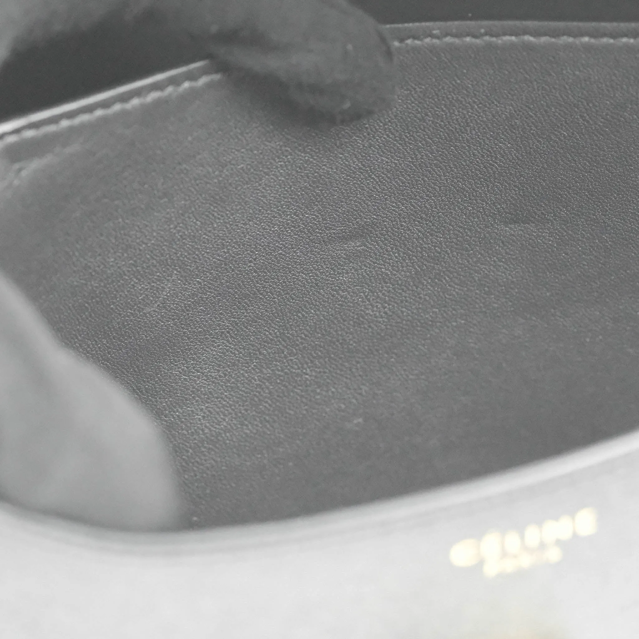 Celine Medium Classic Box Flap Dark Grey Liege Calfskin