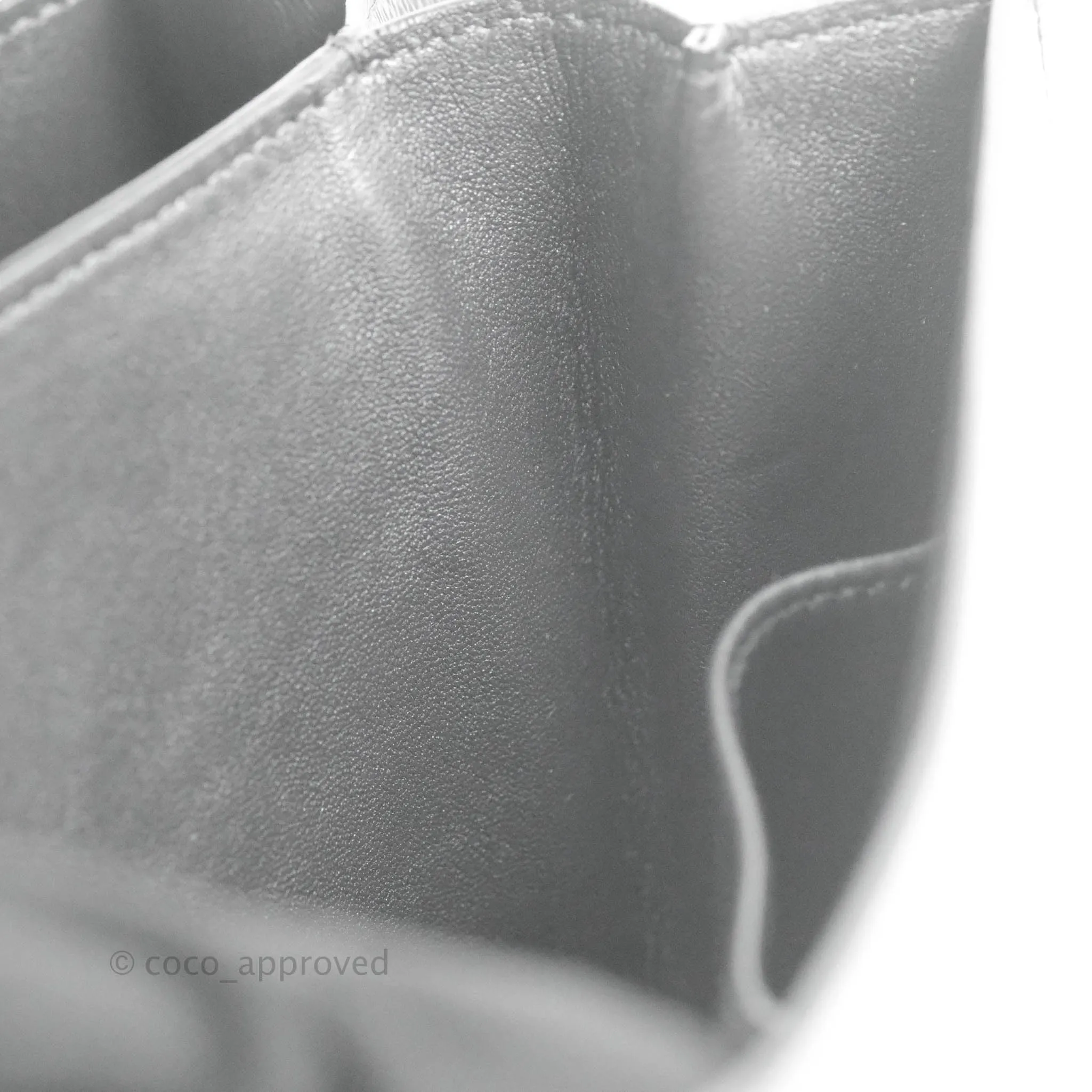 Celine Medium Classic Box Flap Dark Grey Liege Calfskin