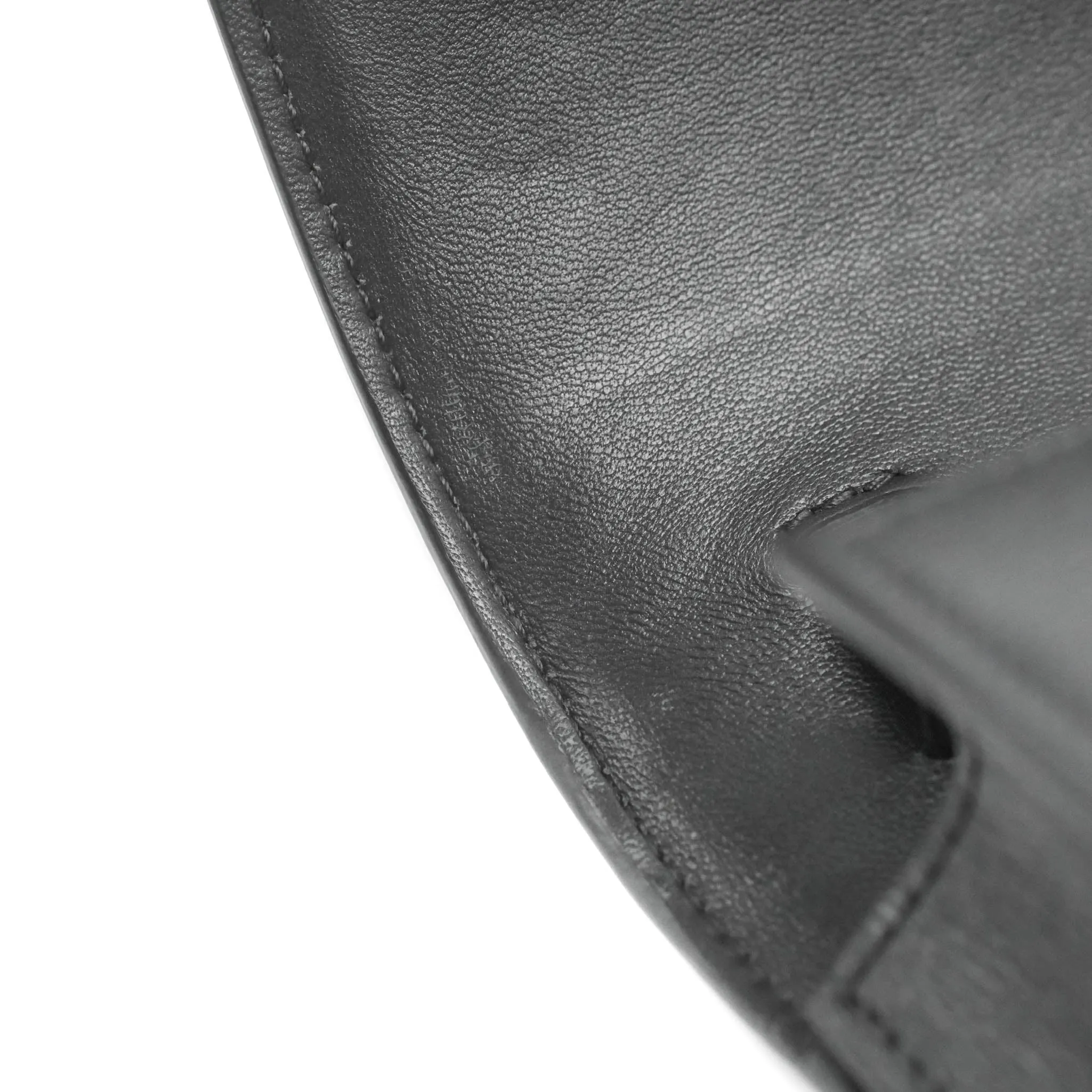 Celine Medium Classic Box Flap Dark Grey Liege Calfskin