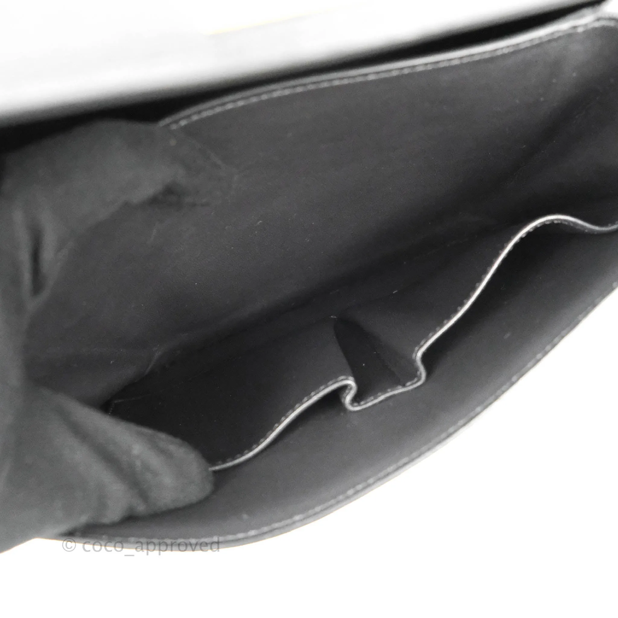 Celine Medium Classic Box Flap Dark Grey Liege Calfskin