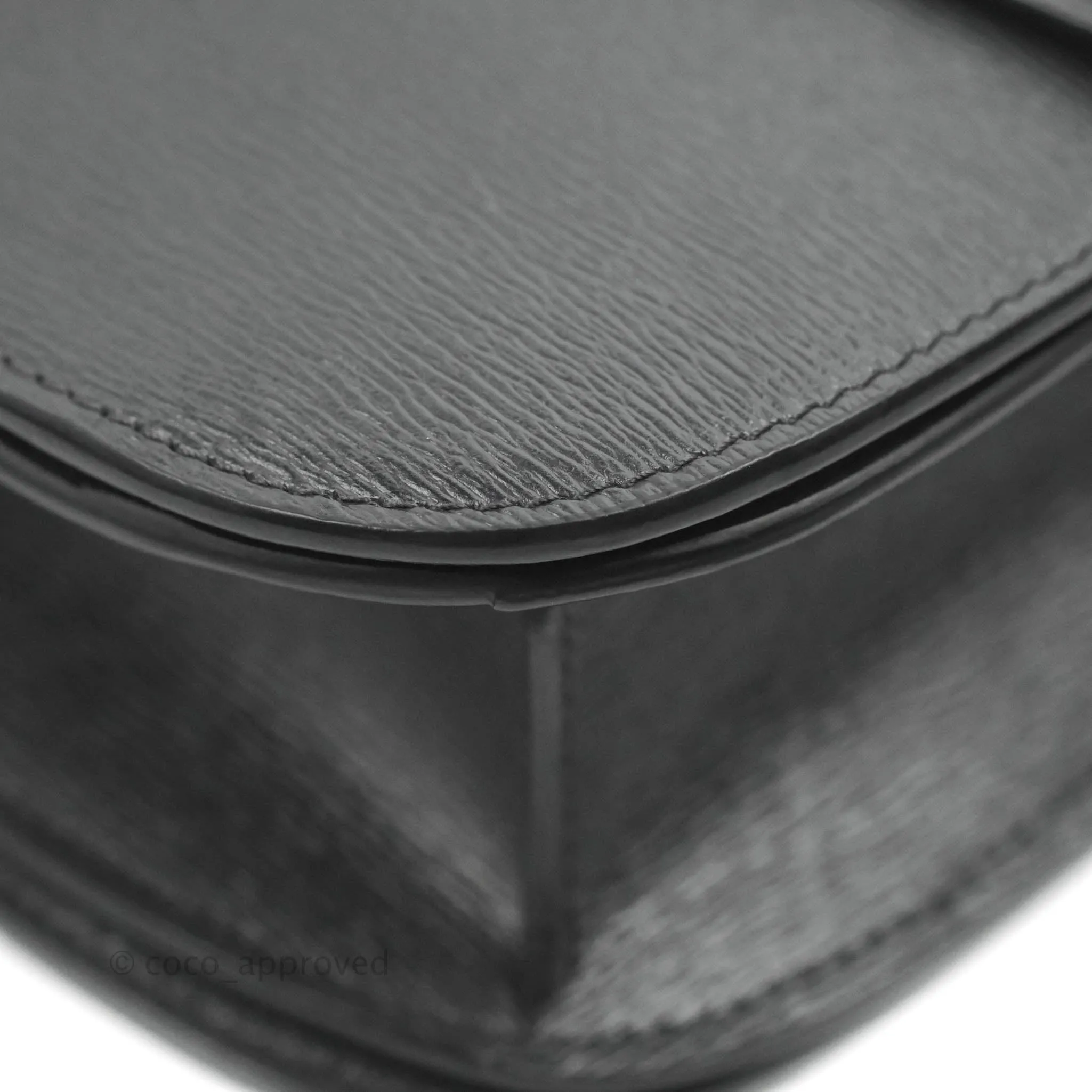 Celine Medium Classic Box Flap Dark Grey Liege Calfskin