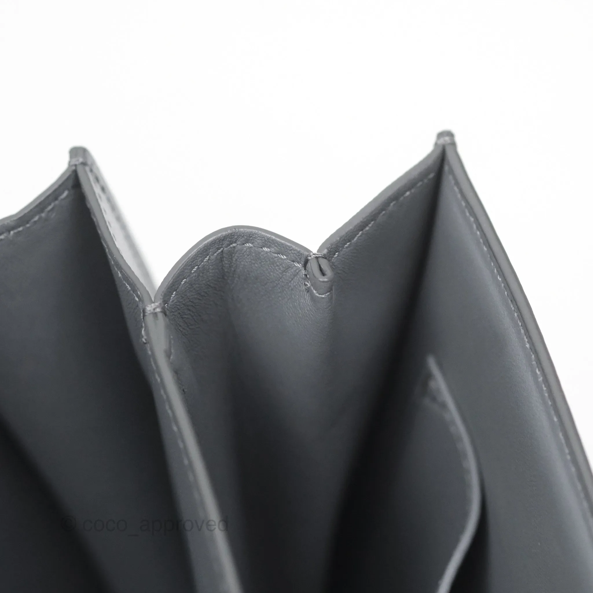Celine Medium Classic Box Flap Grey Liege Calfskin