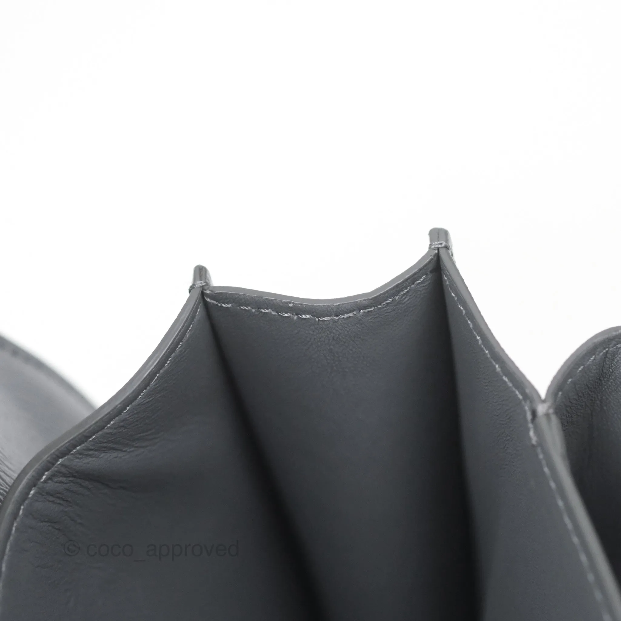 Celine Medium Classic Box Flap Grey Liege Calfskin