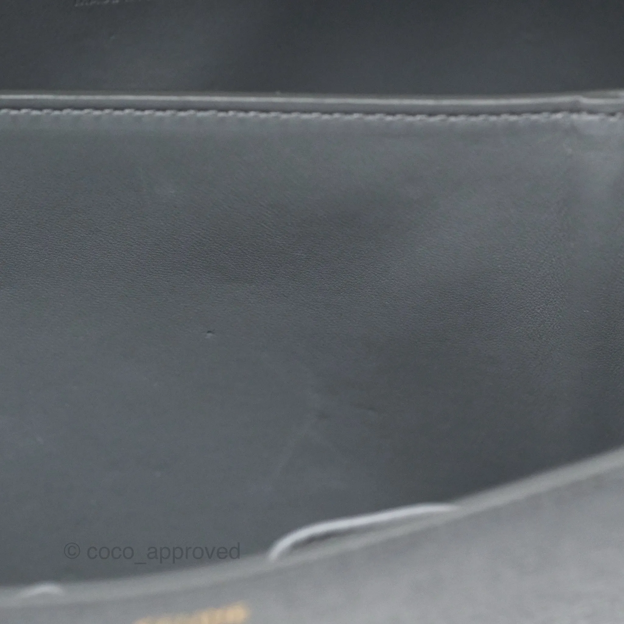 Celine Medium Classic Box Flap Grey Liege Calfskin