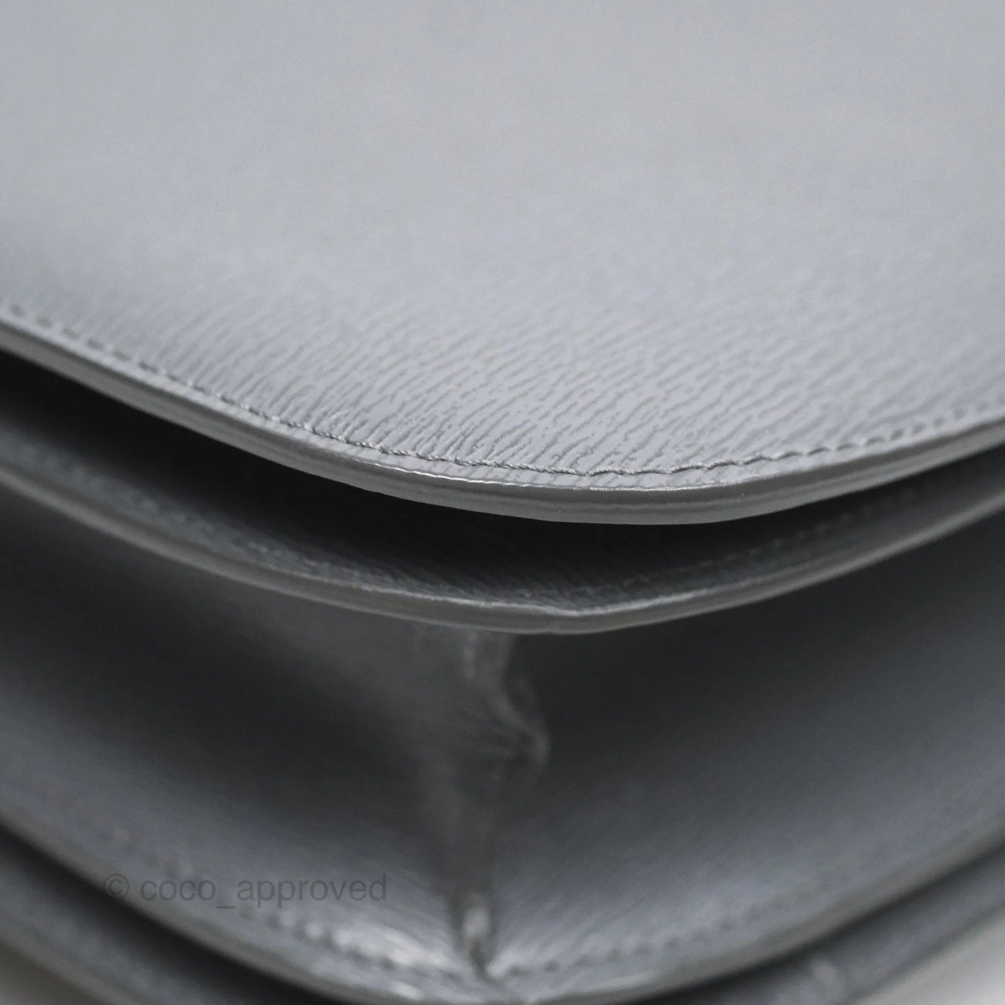Celine Medium Classic Box Flap Grey Liege Calfskin