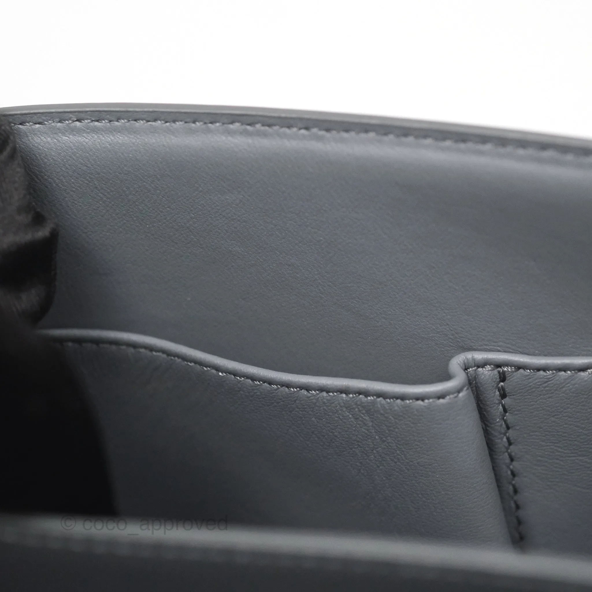 Celine Medium Classic Box Flap Grey Liege Calfskin