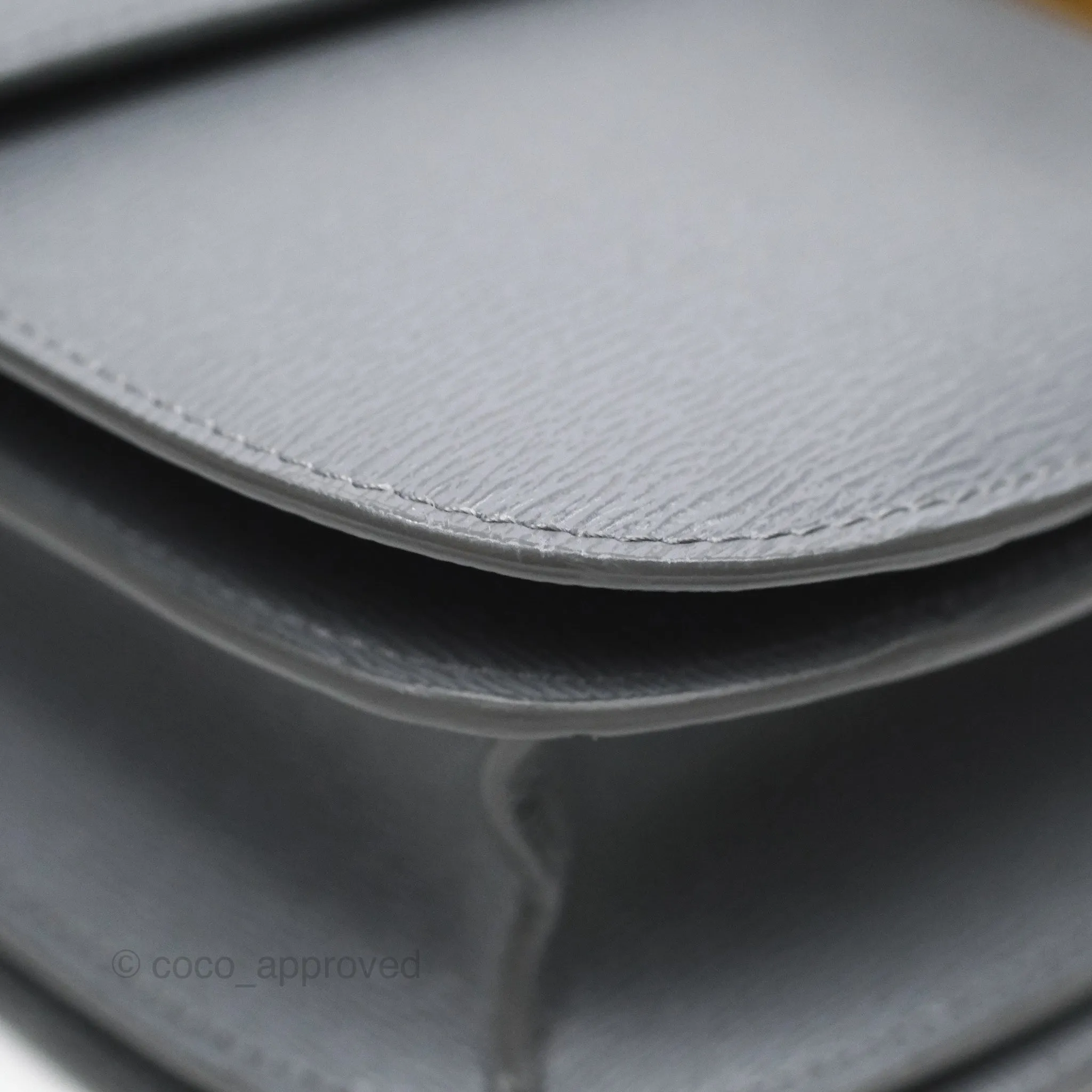 Celine Medium Classic Box Flap Grey Liege Calfskin