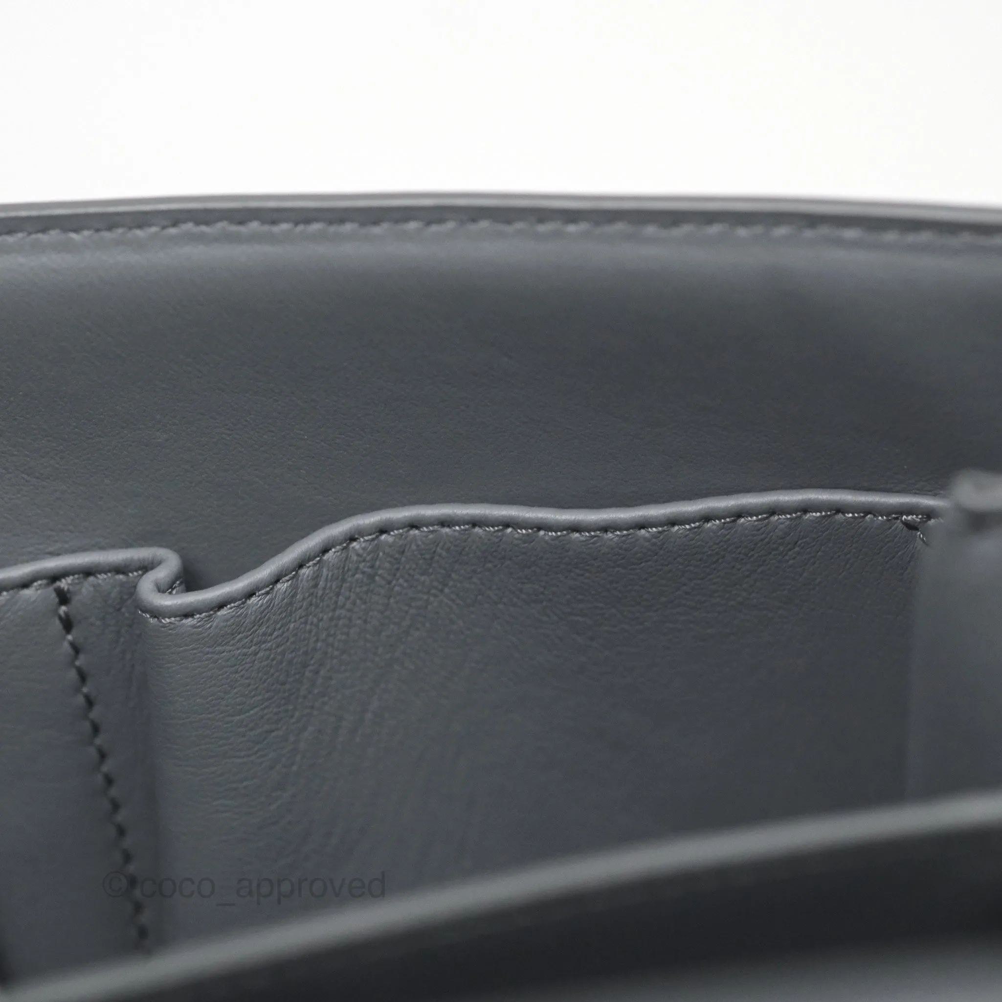 Celine Medium Classic Box Flap Grey Liege Calfskin