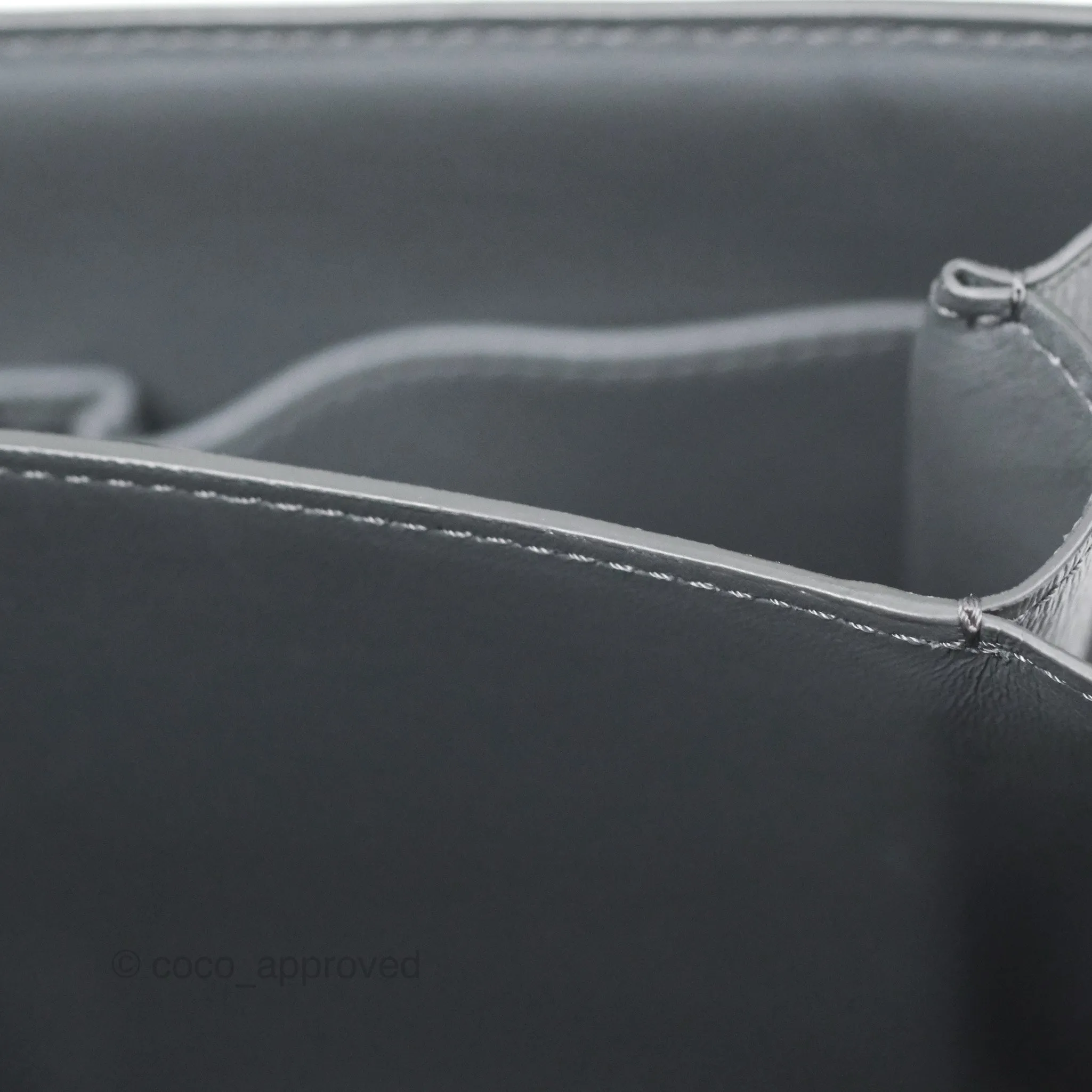 Celine Medium Classic Box Flap Grey Liege Calfskin