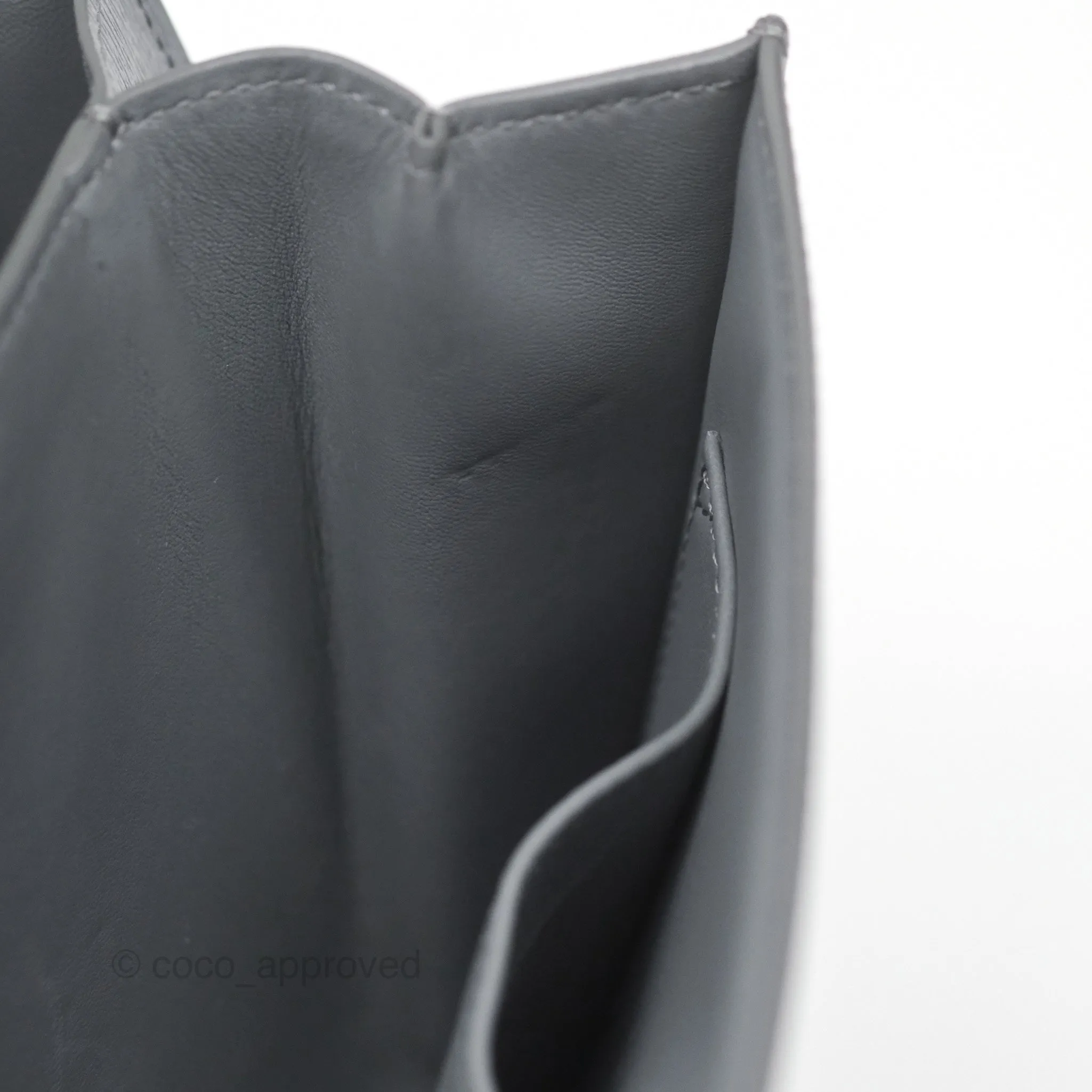Celine Medium Classic Box Flap Grey Liege Calfskin