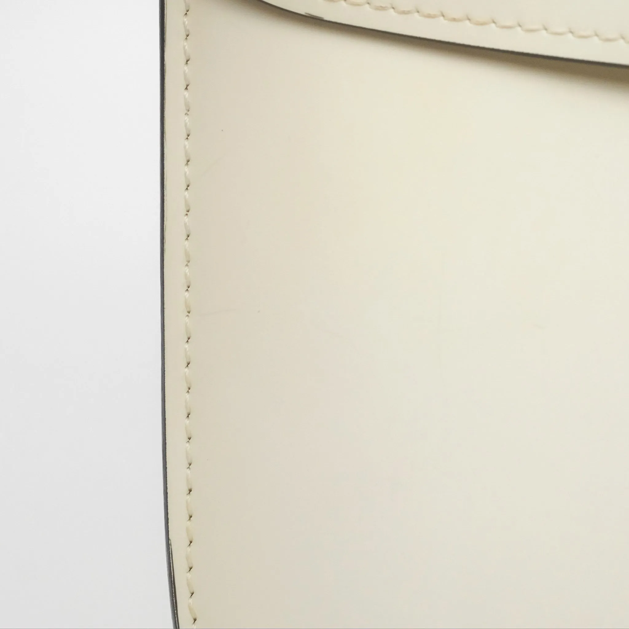 Celine Medium Classic Box Flap White Patent Gold Hardware