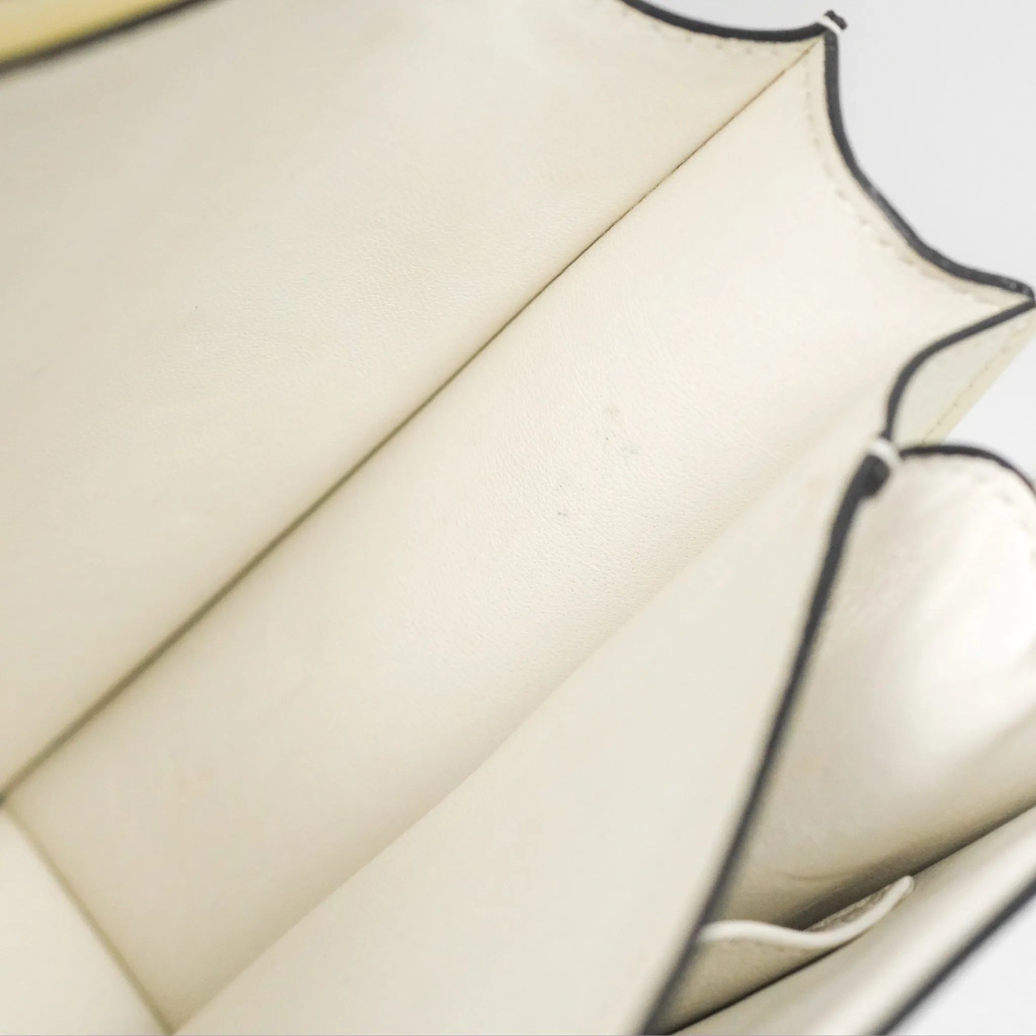 Celine Medium Classic Box Flap White Patent Gold Hardware