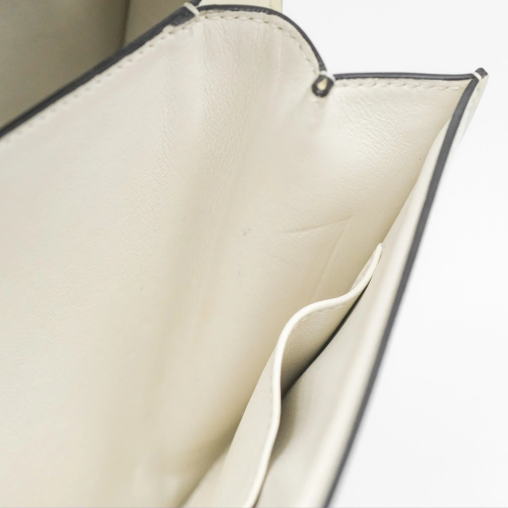 Celine Medium Classic Box Flap White Patent Gold Hardware