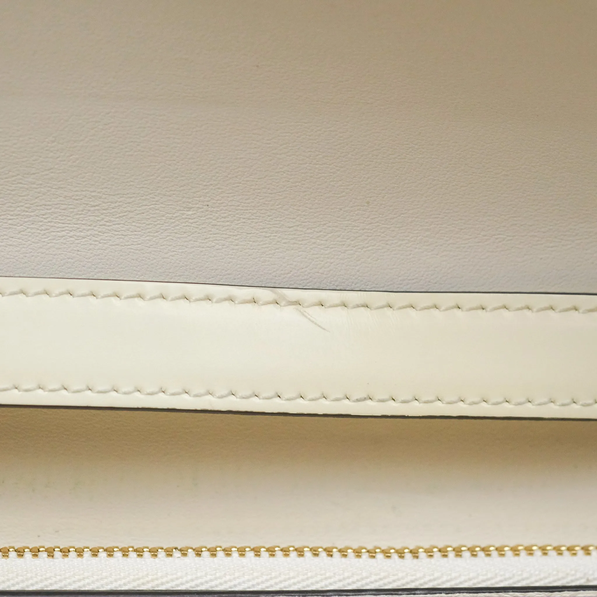 Celine Medium Classic Box Flap White Patent Gold Hardware