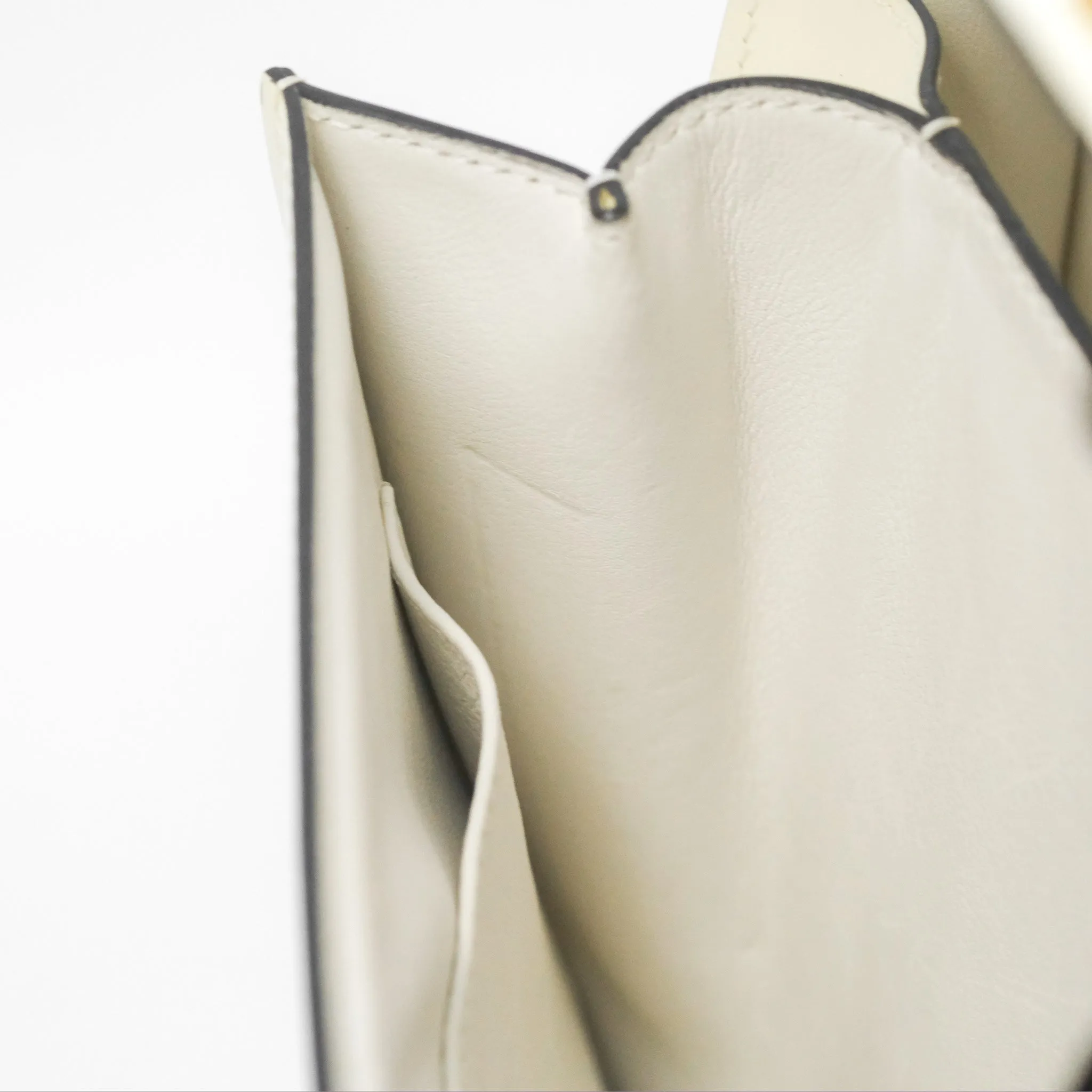 Celine Medium Classic Box Flap White Patent Gold Hardware