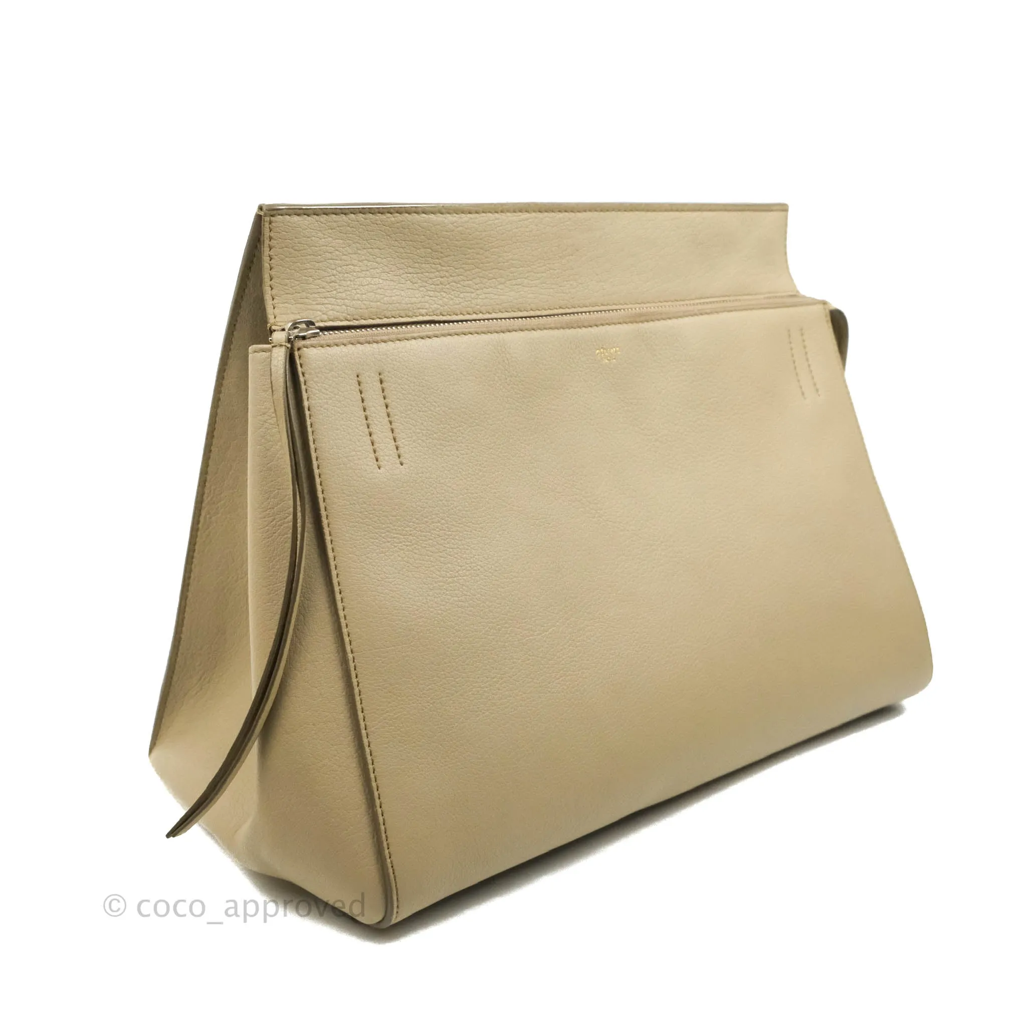 Celine Medium Edge Bag Etaupe Grained Calfskin