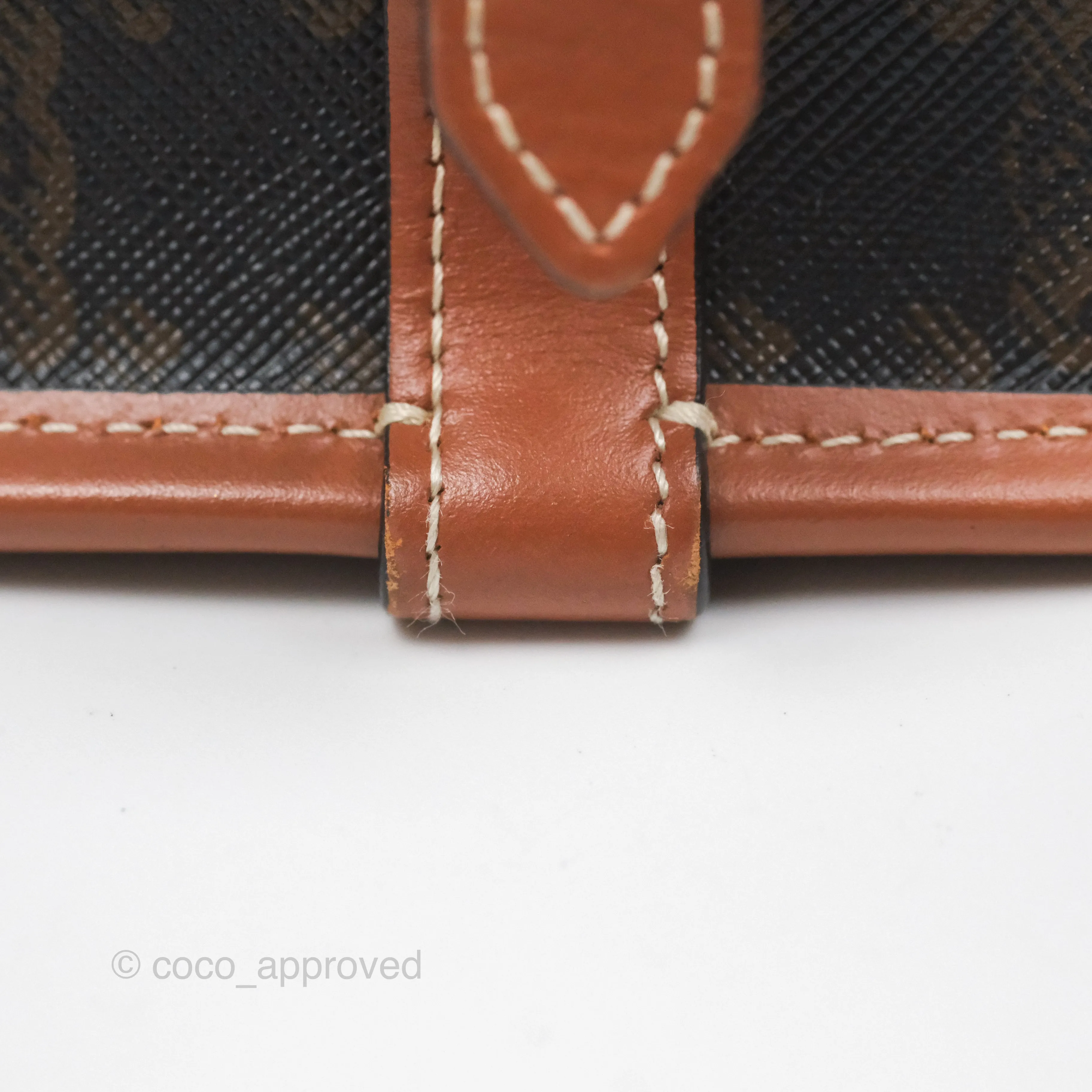 Celine Medium Folco Bag Triomphe Canvas Tan