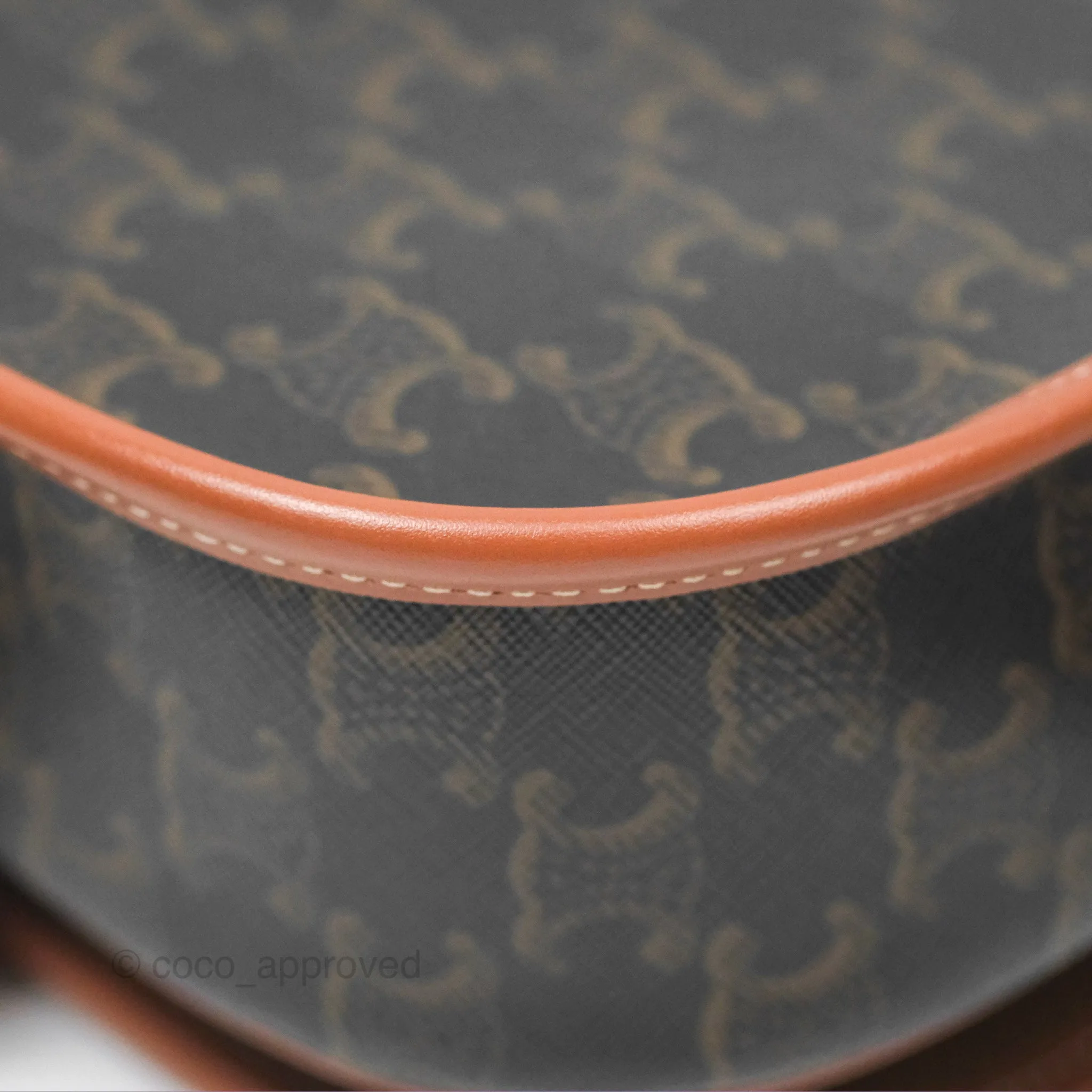 Celine Medium Folco Bag Triomphe Canvas Tan