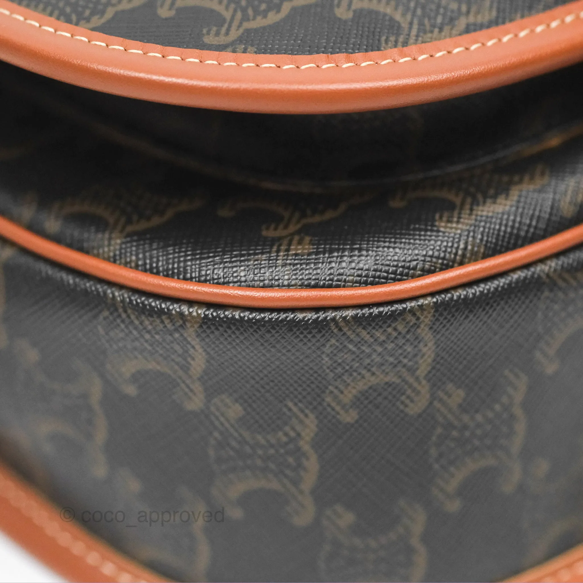 Celine Medium Folco Bag Triomphe Canvas Tan