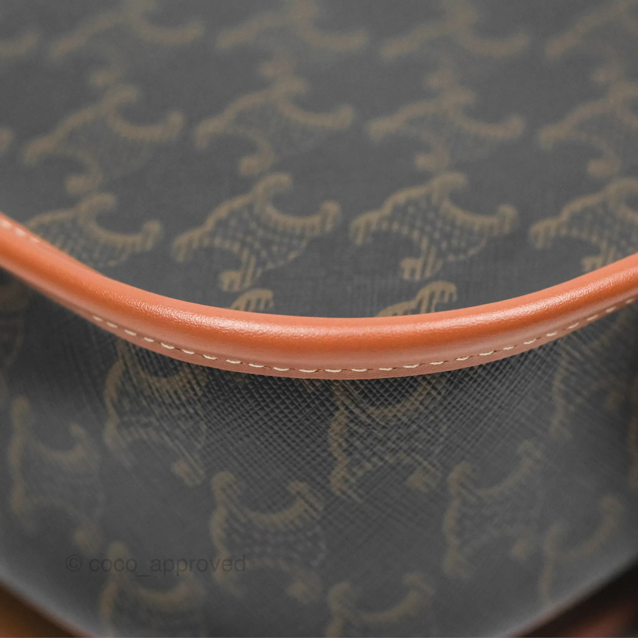 Celine Medium Folco Bag Triomphe Canvas Tan