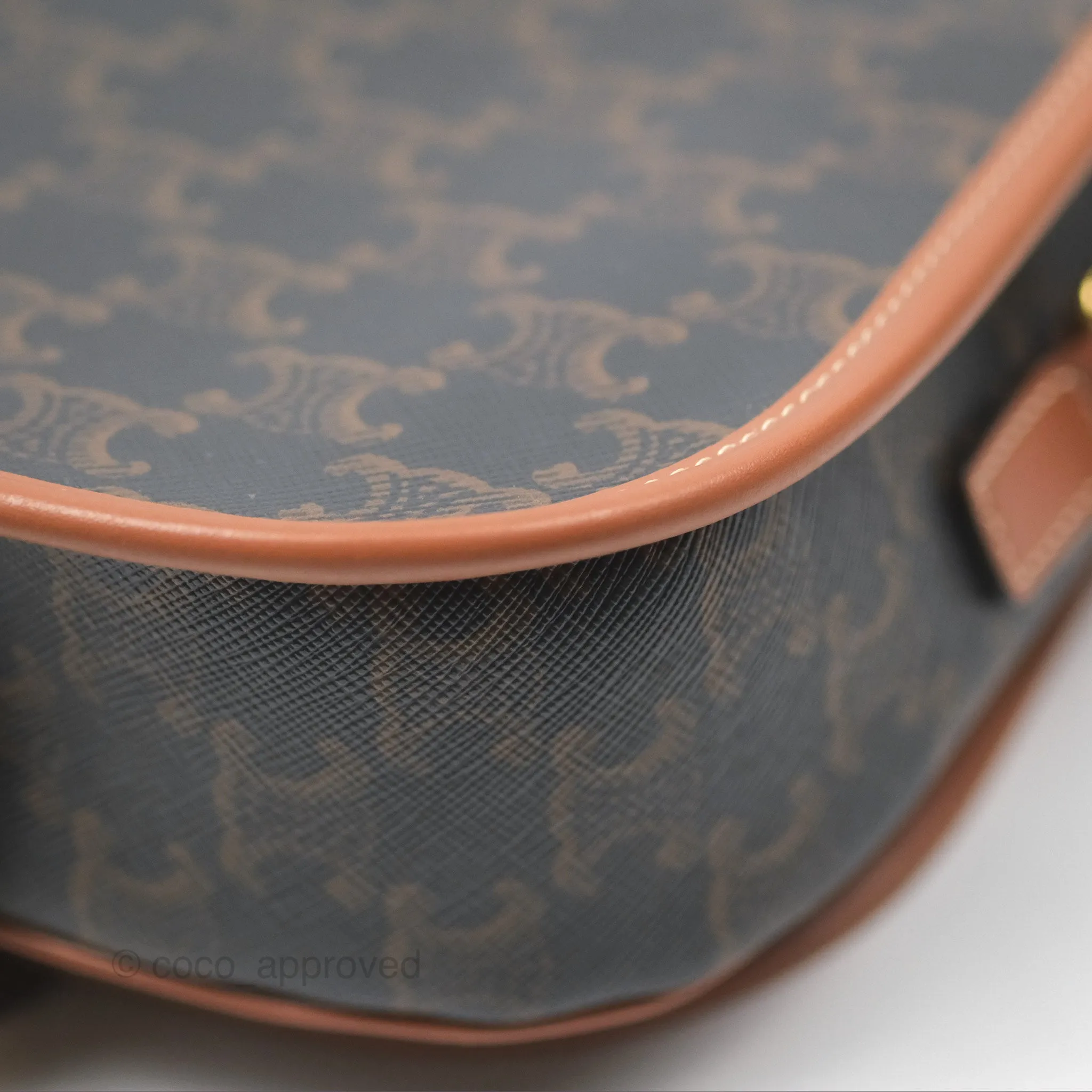 Celine Medium Folco Bag Triomphe Canvas Tan