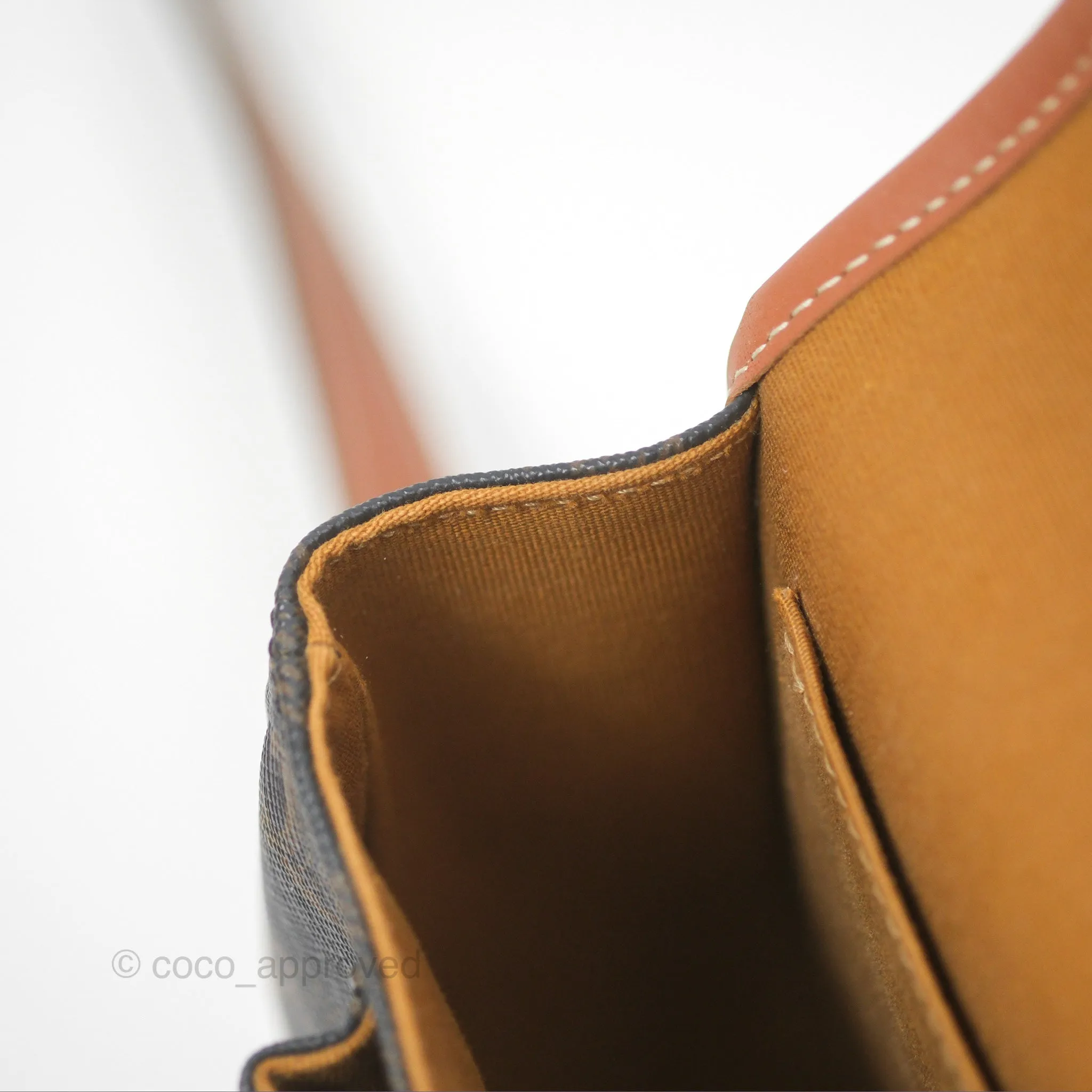 Celine Medium Folco Bag Triomphe Canvas Tan