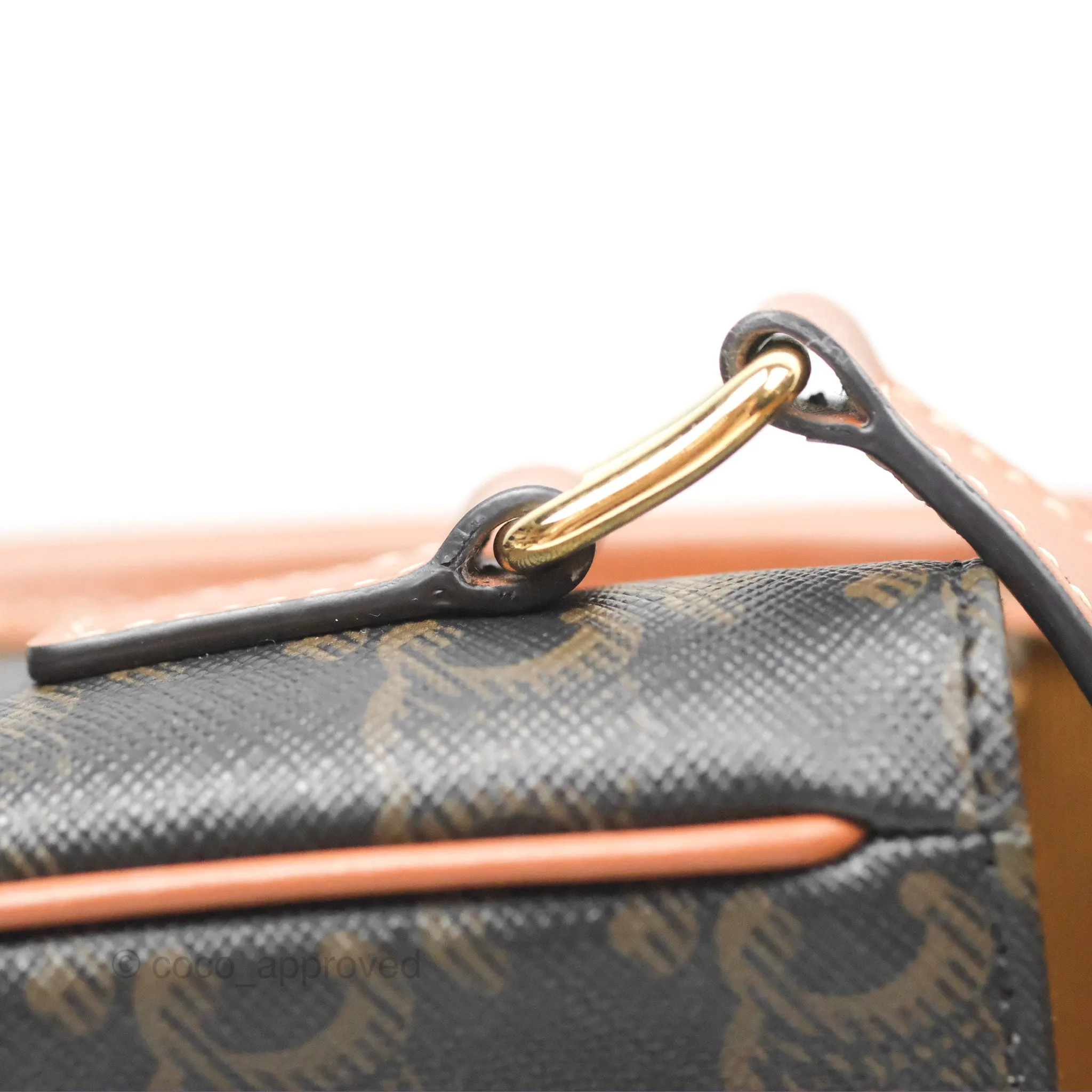 Celine Medium Folco Bag Triomphe Canvas Tan