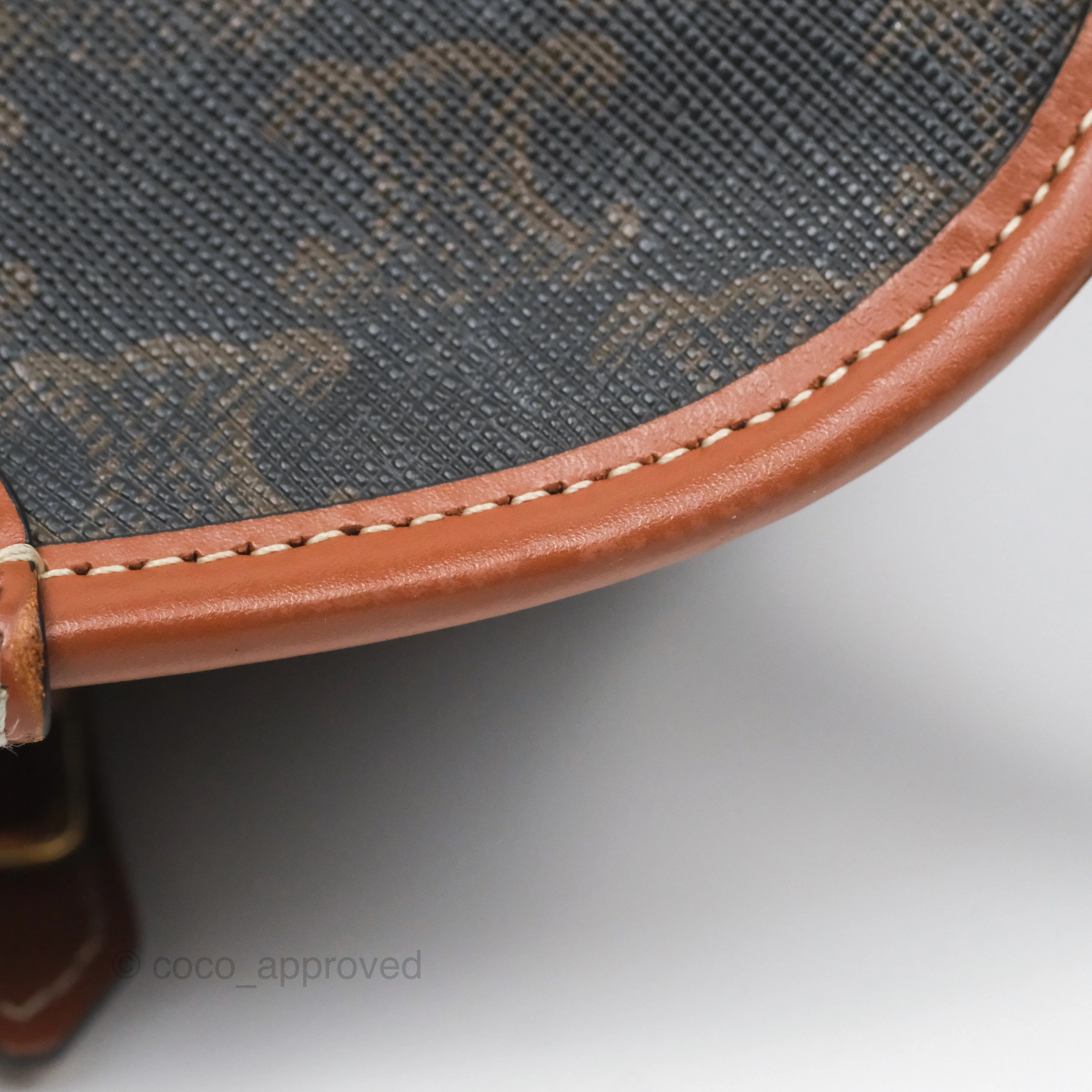 Celine Medium Folco Bag Triomphe Canvas Tan