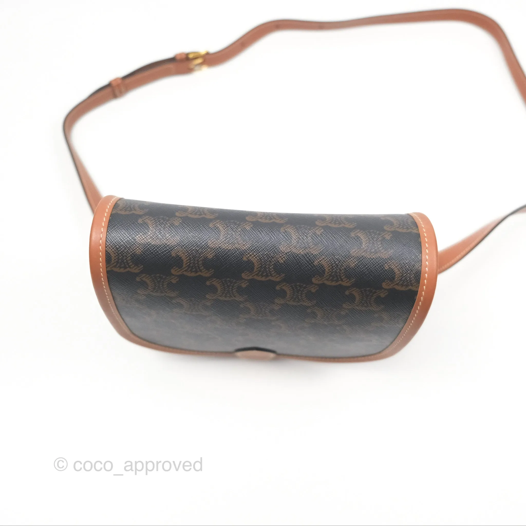 Celine Medium Folco Bag Triomphe Canvas Tan
