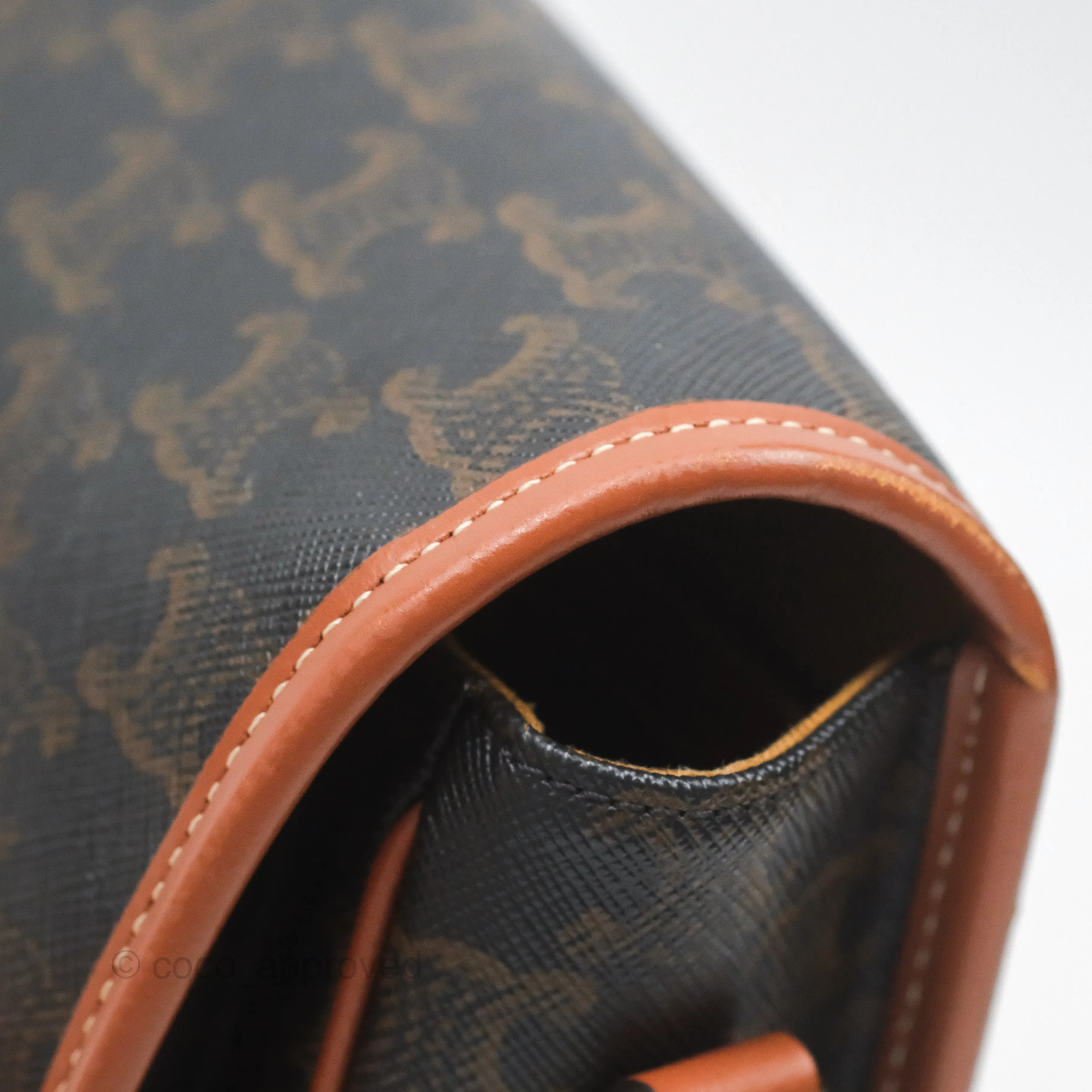 Celine Medium Folco Bag Triomphe Canvas Tan