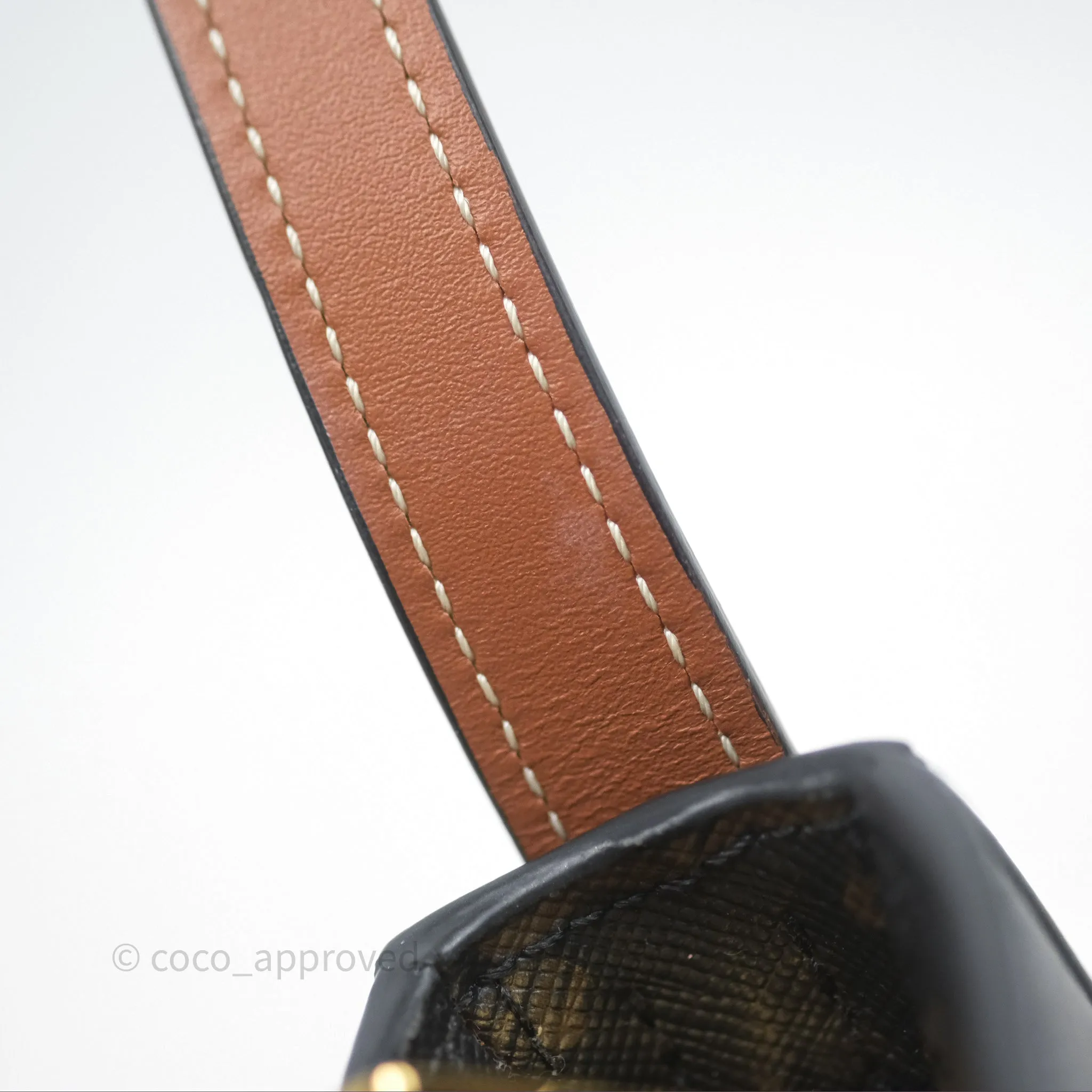 Celine Medium Tilly Bag In Triomphe Canvas and Calfskin Tan
