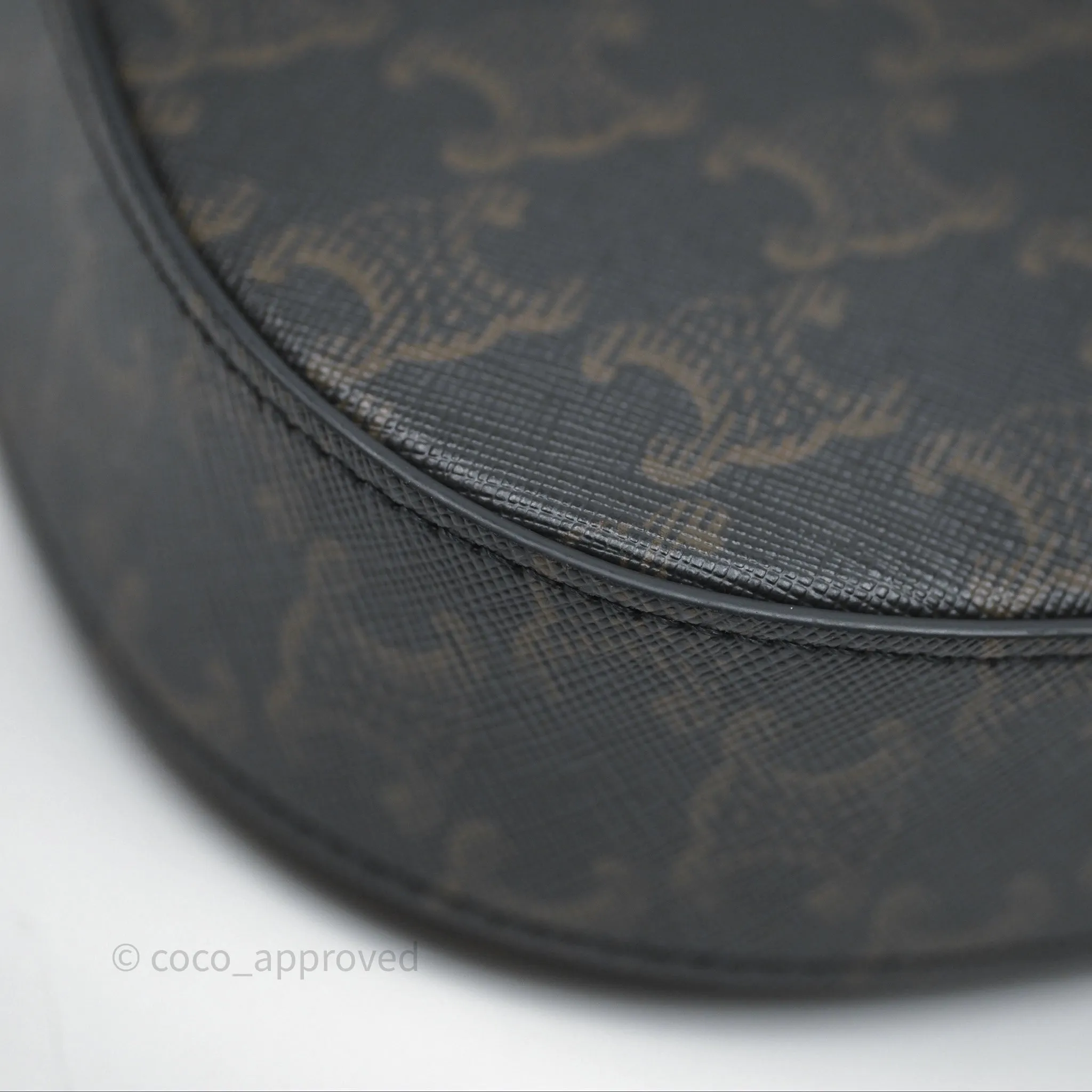 Celine Medium Tilly Bag In Triomphe Canvas and Calfskin Tan