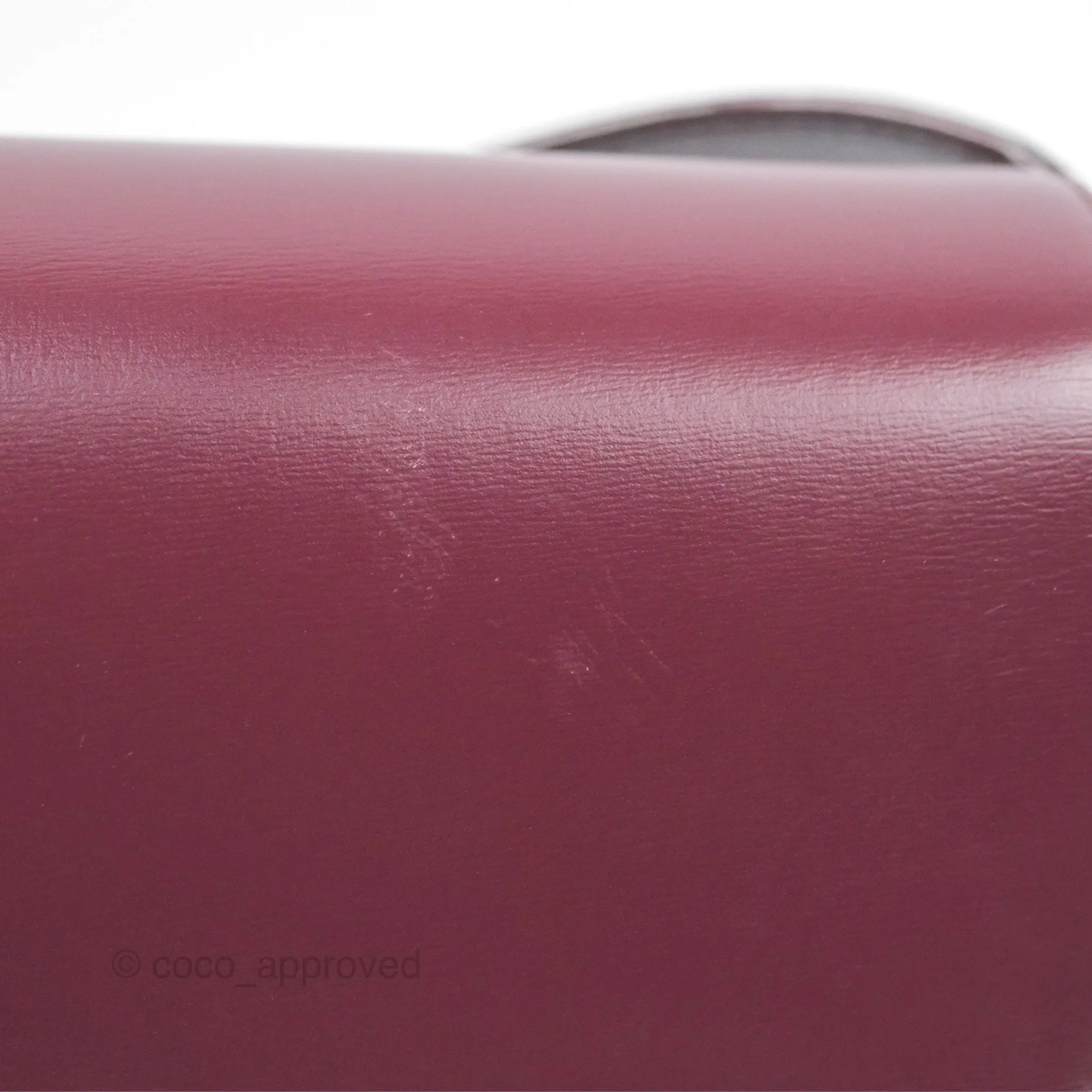 Celine Medium Triomphe Acai Burgundy Shiny Calfskin