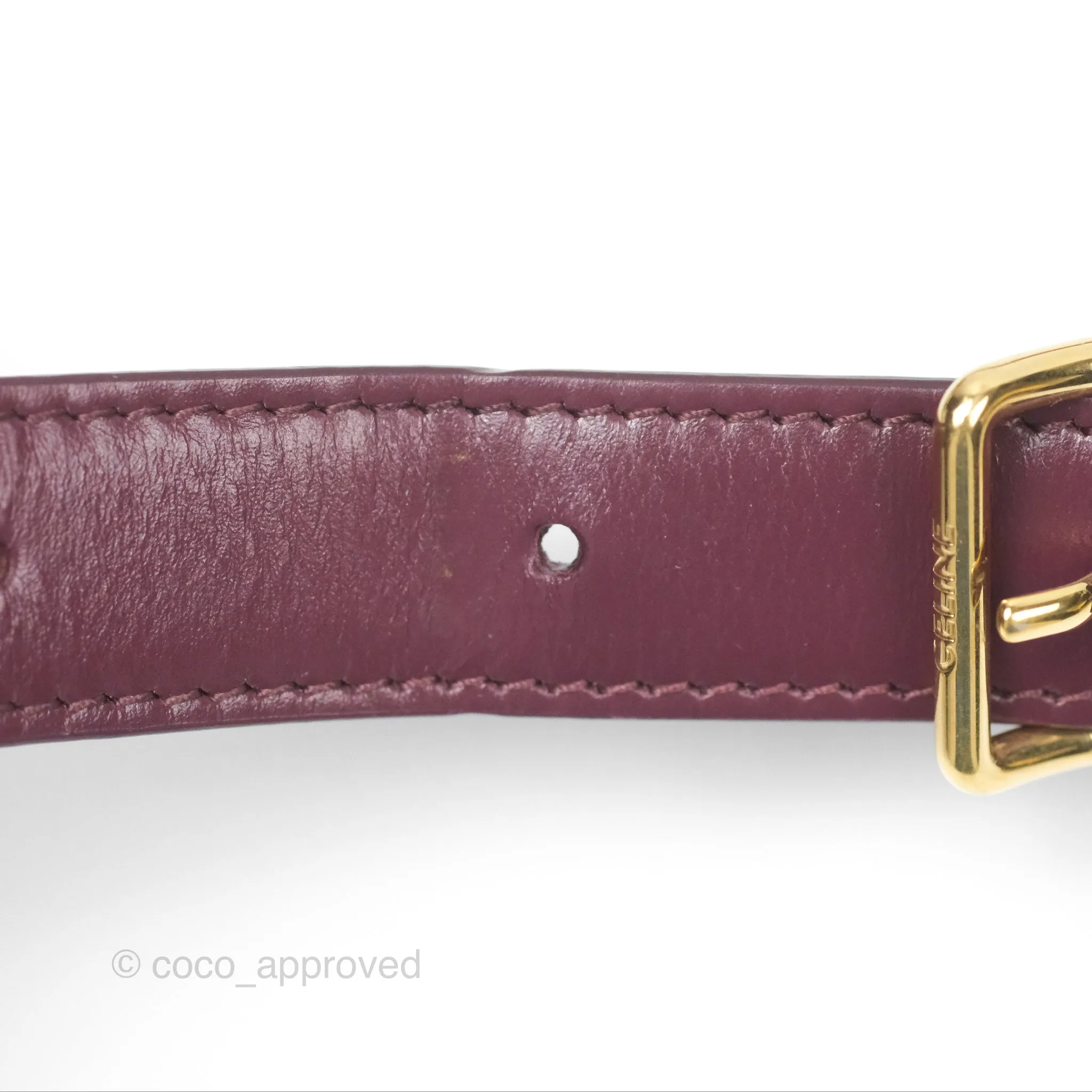 Celine Medium Triomphe Acai Burgundy Shiny Calfskin